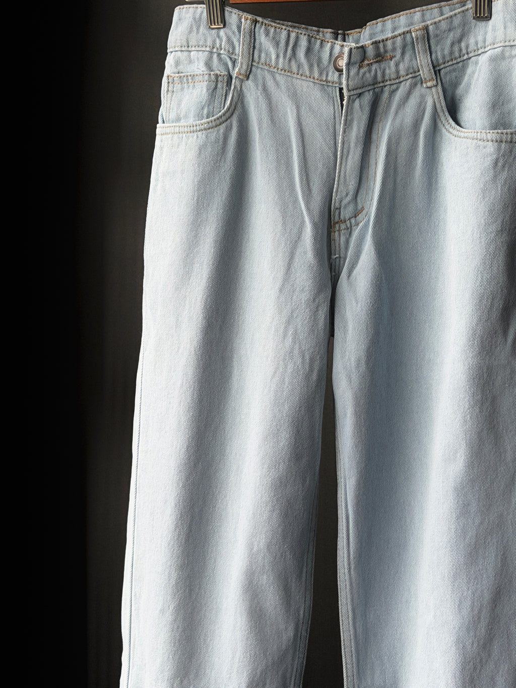 Ice District Whisker Shaded    Denim WideLeg Baggy