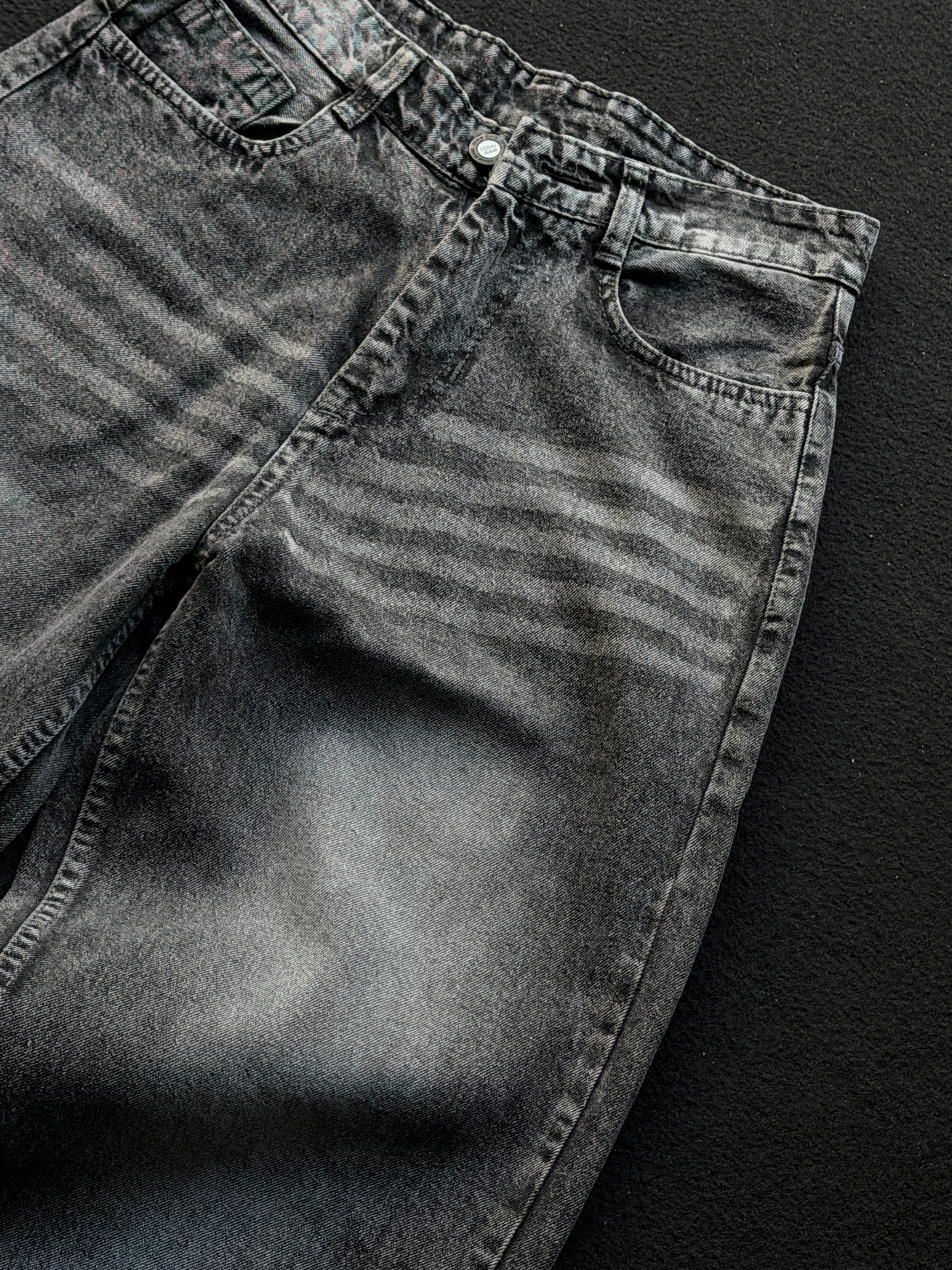 Graphite Whisker Denim                       WideLeg Baggy Jn1/2