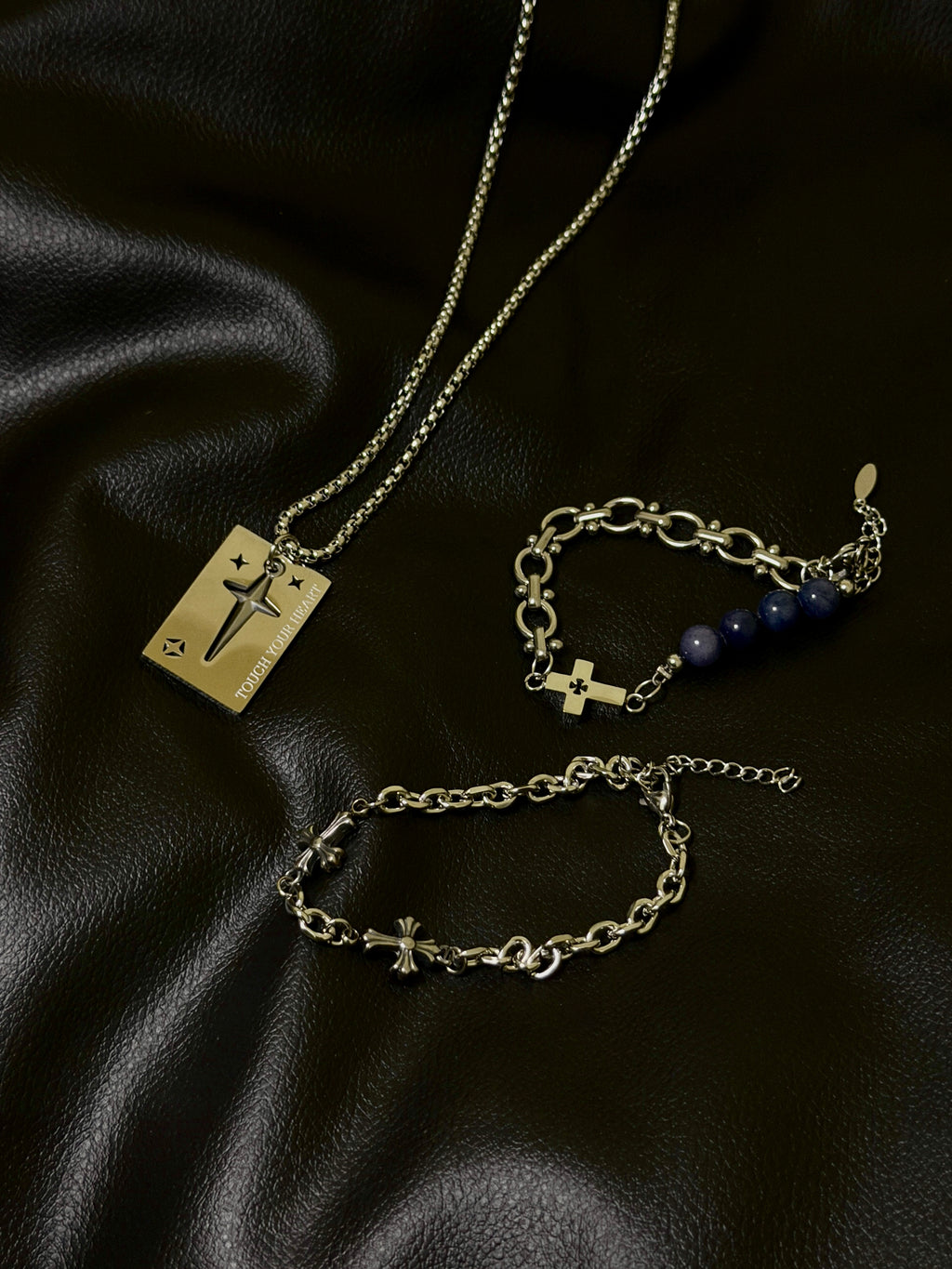 Chrome Star Rosary Combo