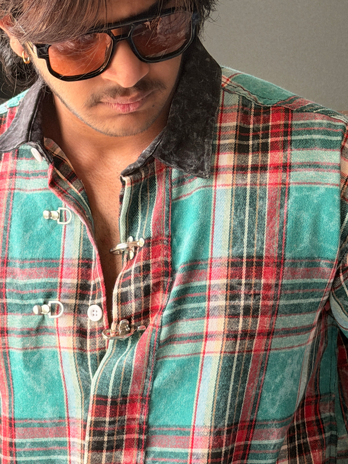 Riot Check IMP Brush Cotton Fullsleeve Shirt