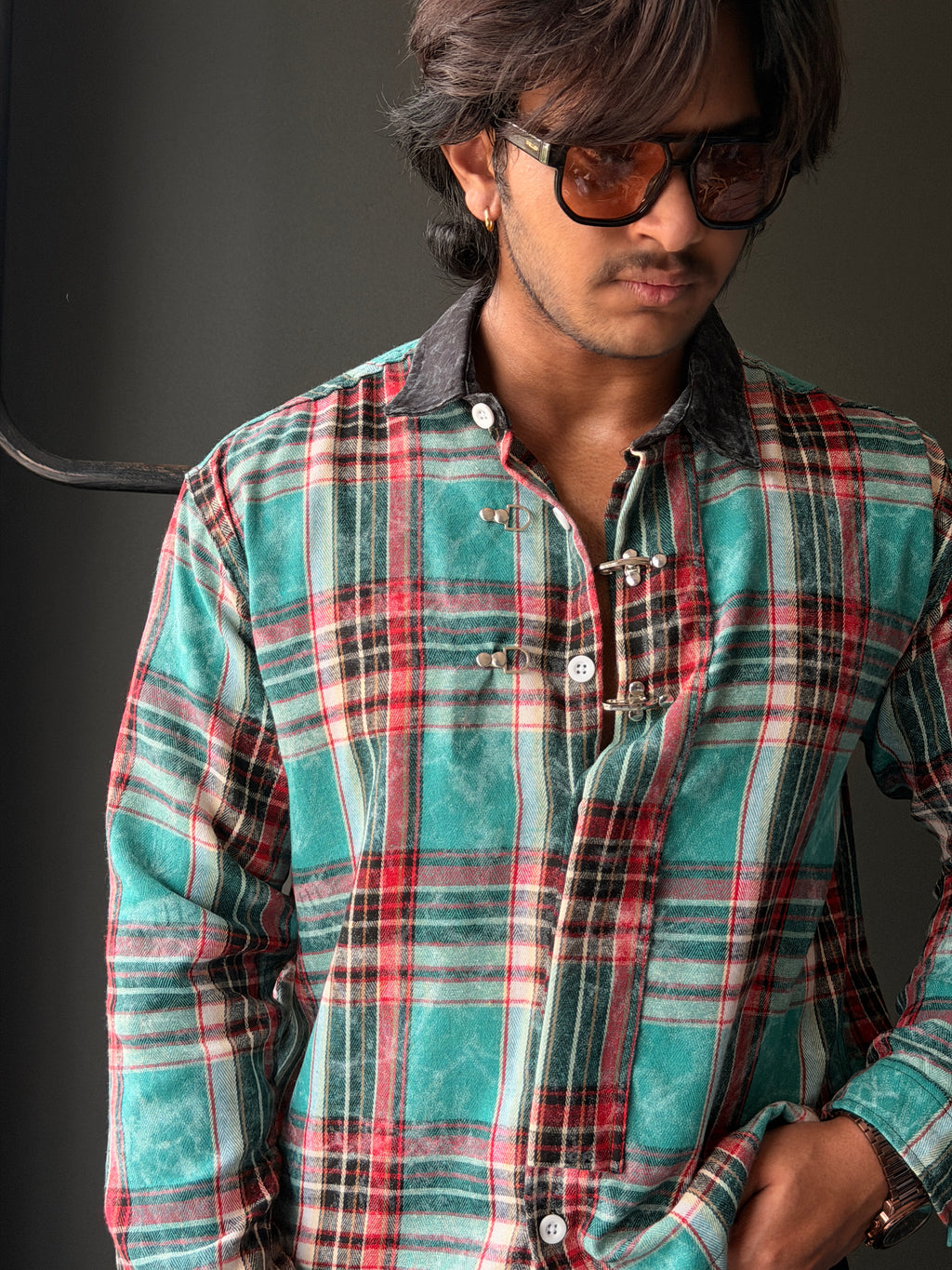 Riot Check IMP Brush Cotton Fullsleeve Shirt