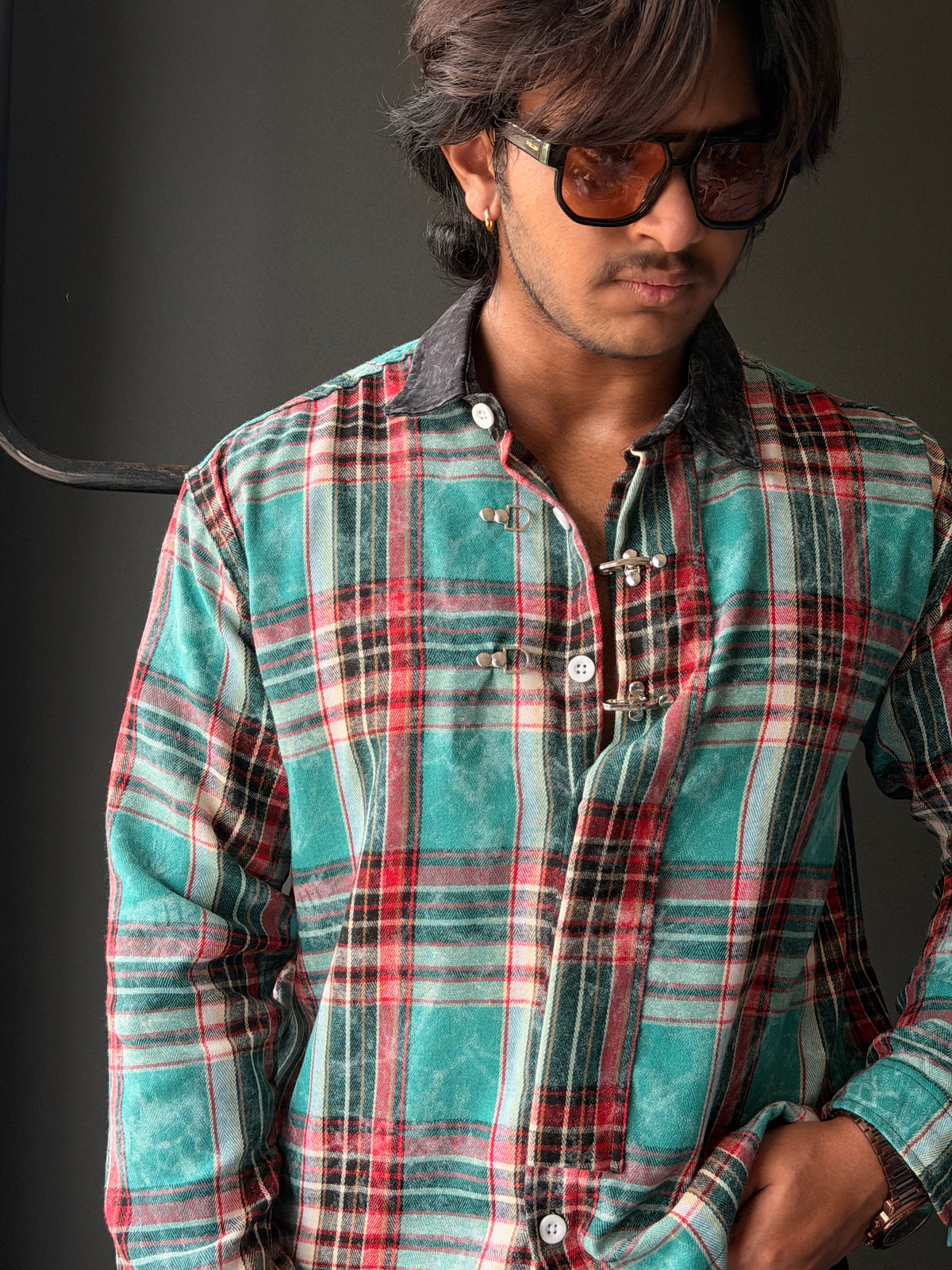 Riot Check IMP Brush Cotton Fullsleeve Shirt