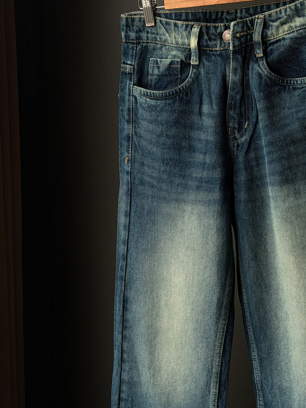 Rogue Indigo Whisker Shaded Denim WideLeg Baggy Jn8/1