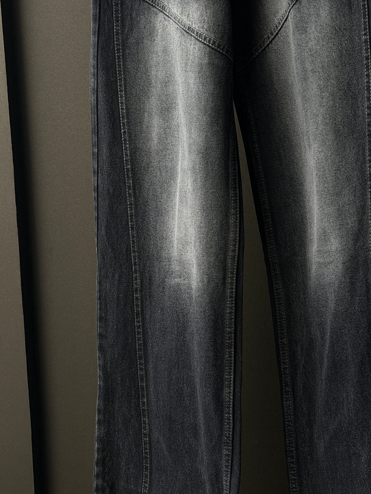Coalframe Heavy Washed Panel Denim WideLeg Baggy Jn13/1