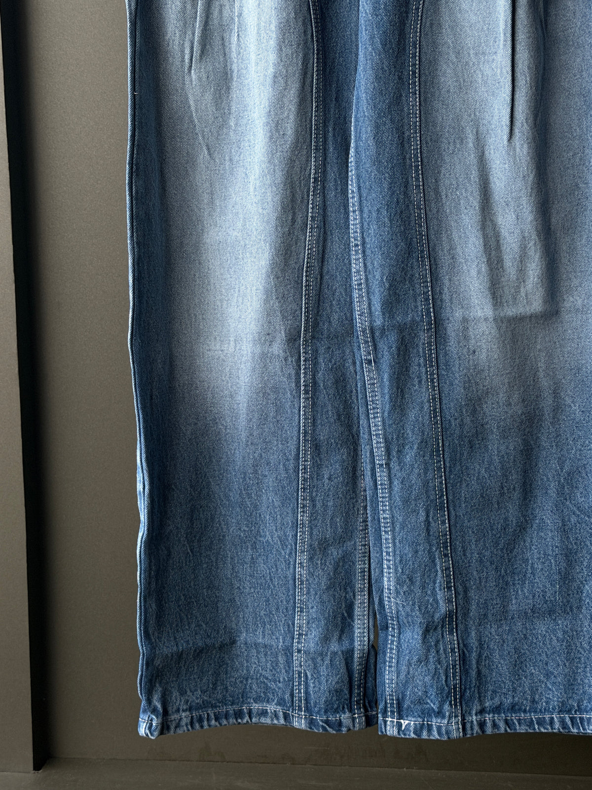 Splitforge Vintage Washed Panel Denim WideLeg BaggyJn13/4