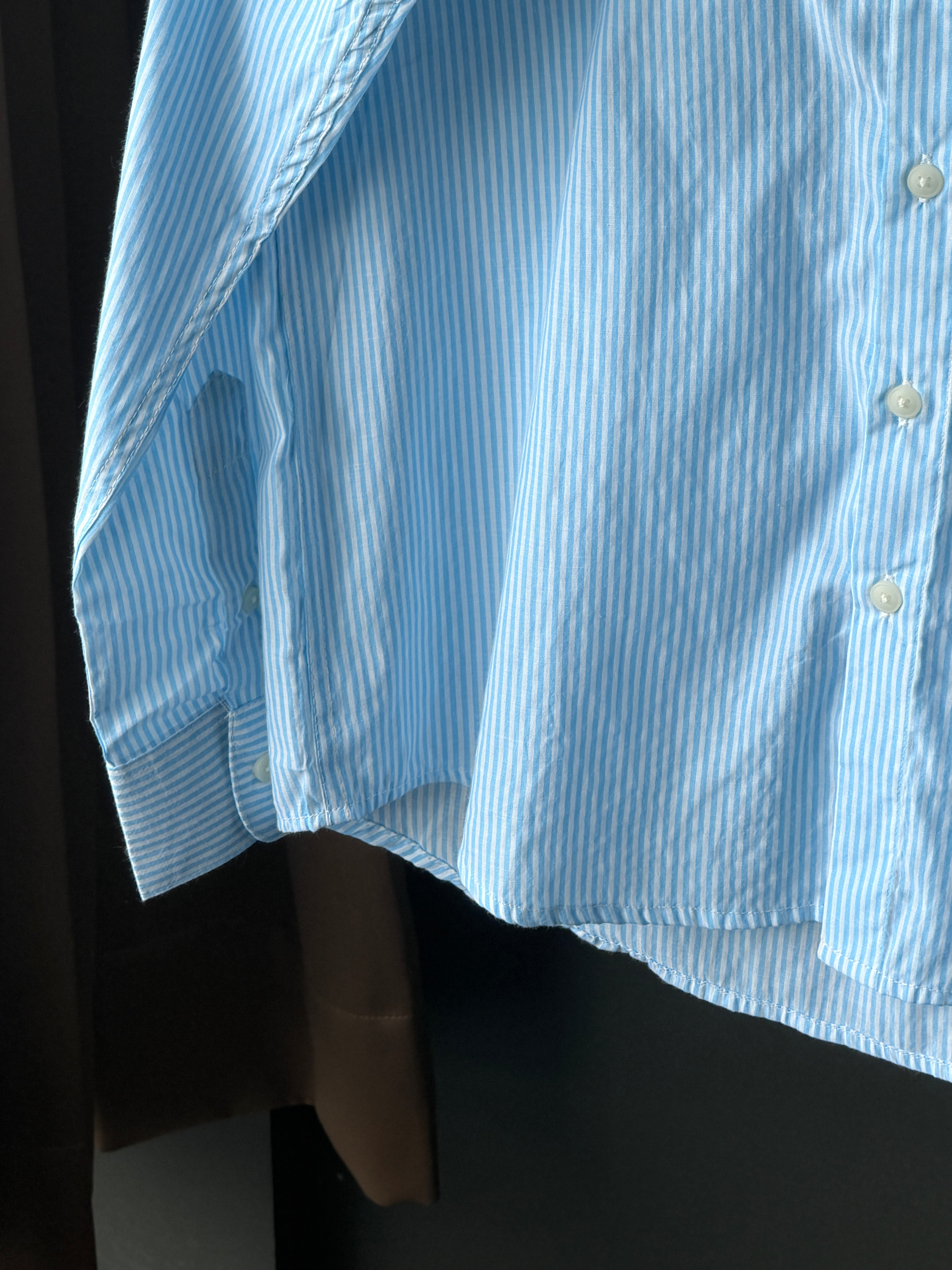 Skyline Blue Classic Stripe FullSleeve Shirts