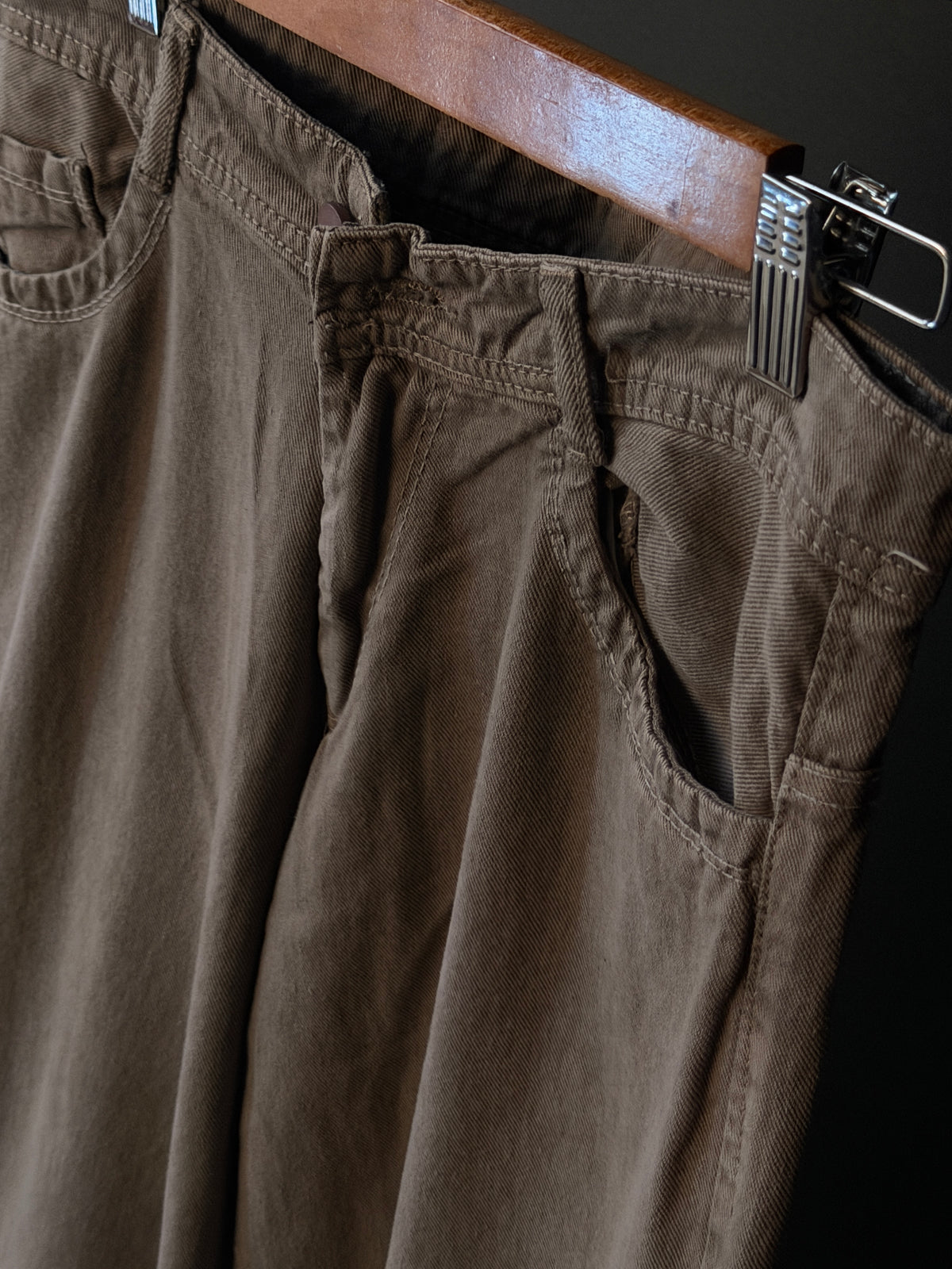 Mocha Brown Denim           WideLeg Baggy Jn4/1