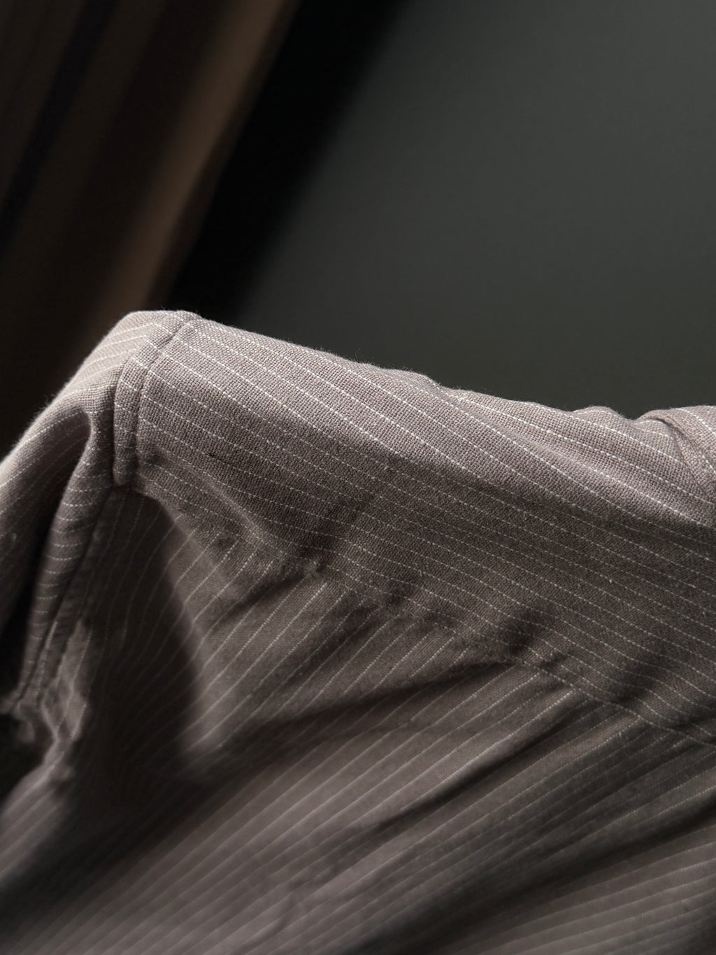 Stone Taupe Classic Stripe FullSleeve Shirt