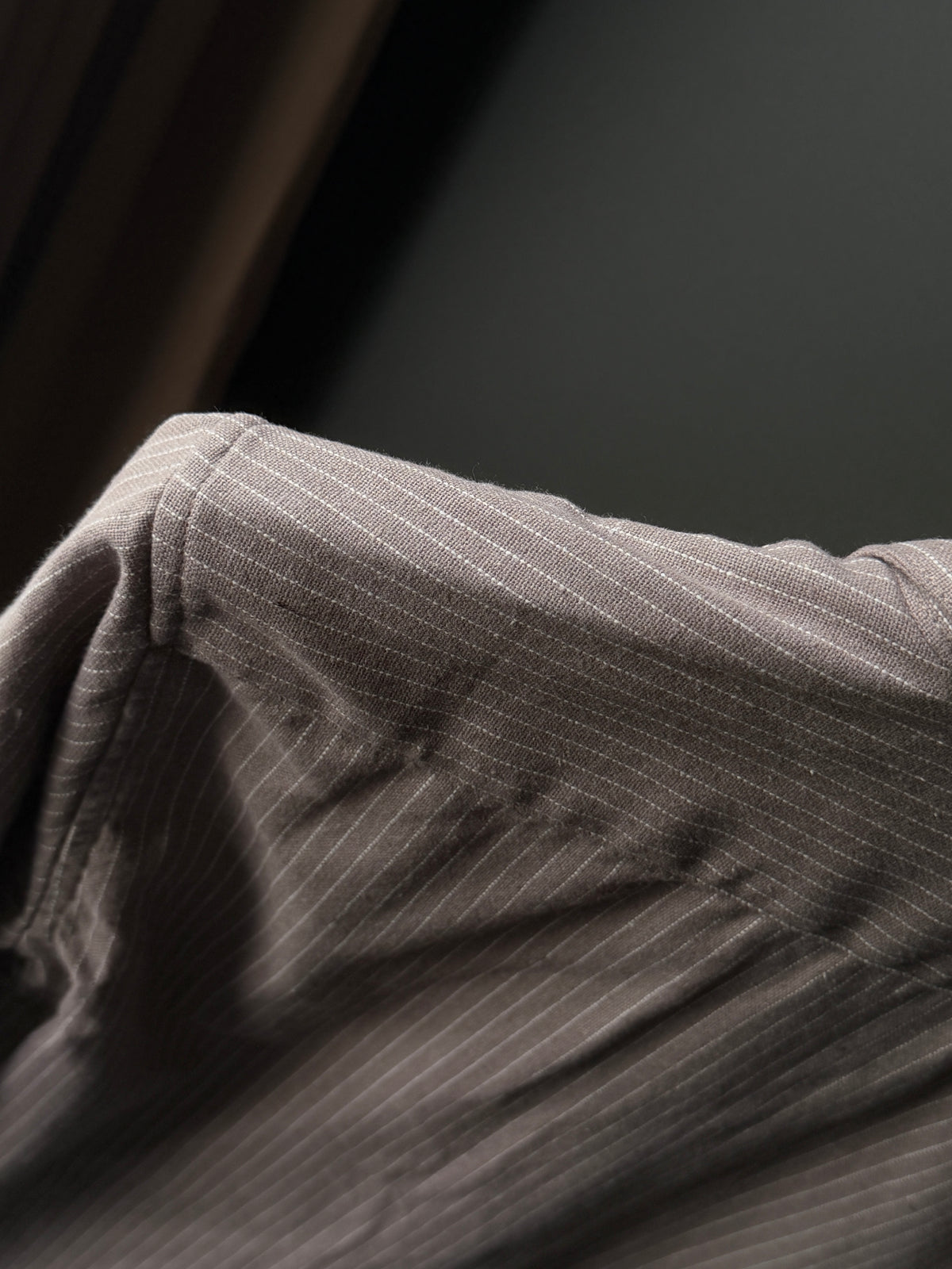 Stone Taupe Classic Stripe FullSleeve Shirt