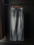 Steel Haze Whisker Shaded  Denim WideLeg Baggy