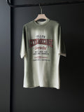 JOFIDEN Acid Wash Oversized Five-Sleeve Shirt in Earthy Moss