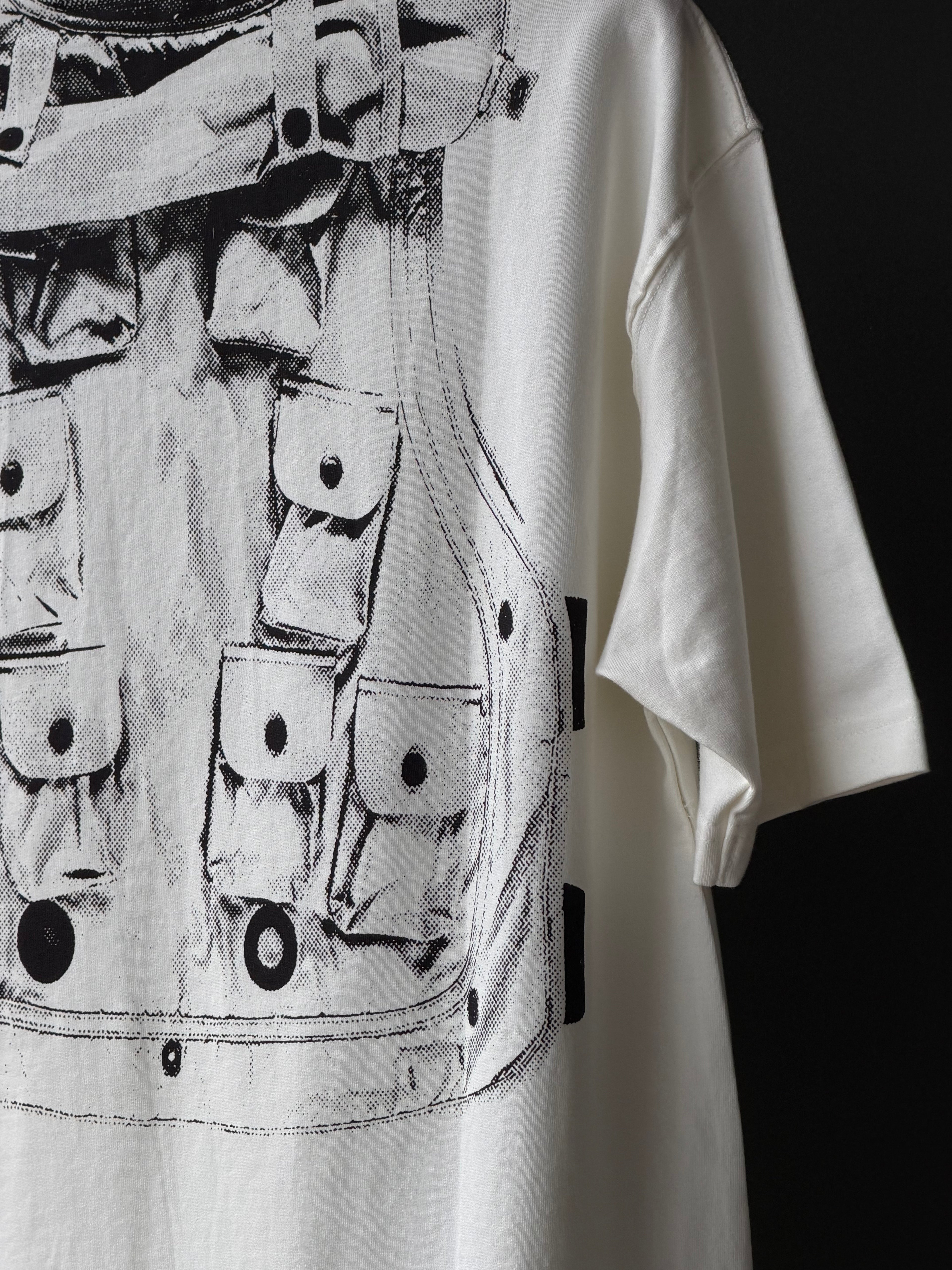 DopeWhite Printed Oversized Five-Sleeve Tee