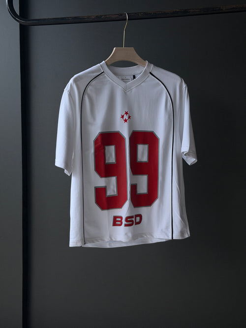 99 Oversized V-Neck Five-Sleeve Tee