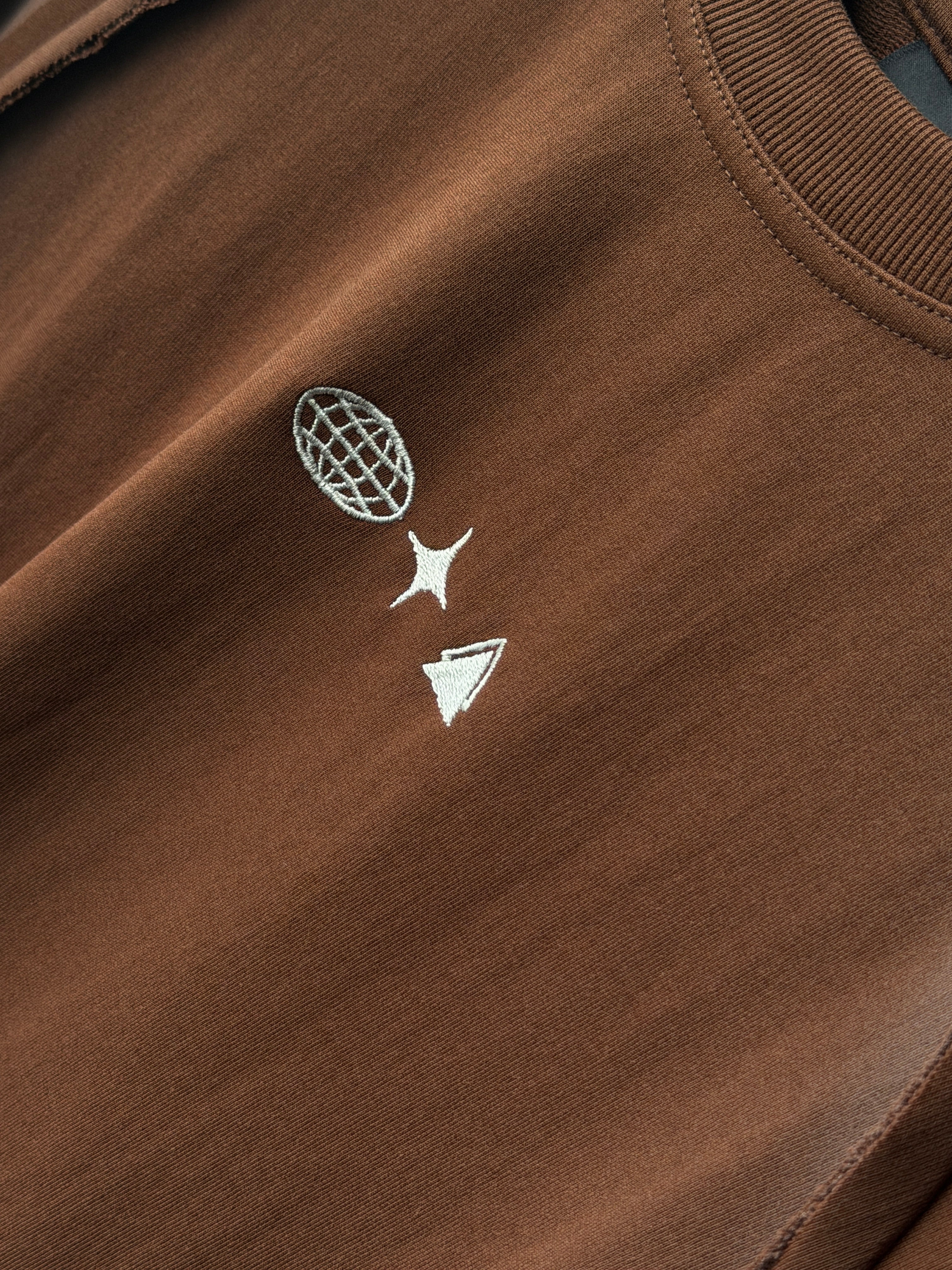 Apex Seam Mocha Brown Fivesleeve Tshirt