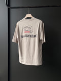 Balenciaga Signature Stone Grey  Fivesleeve Tshirt
