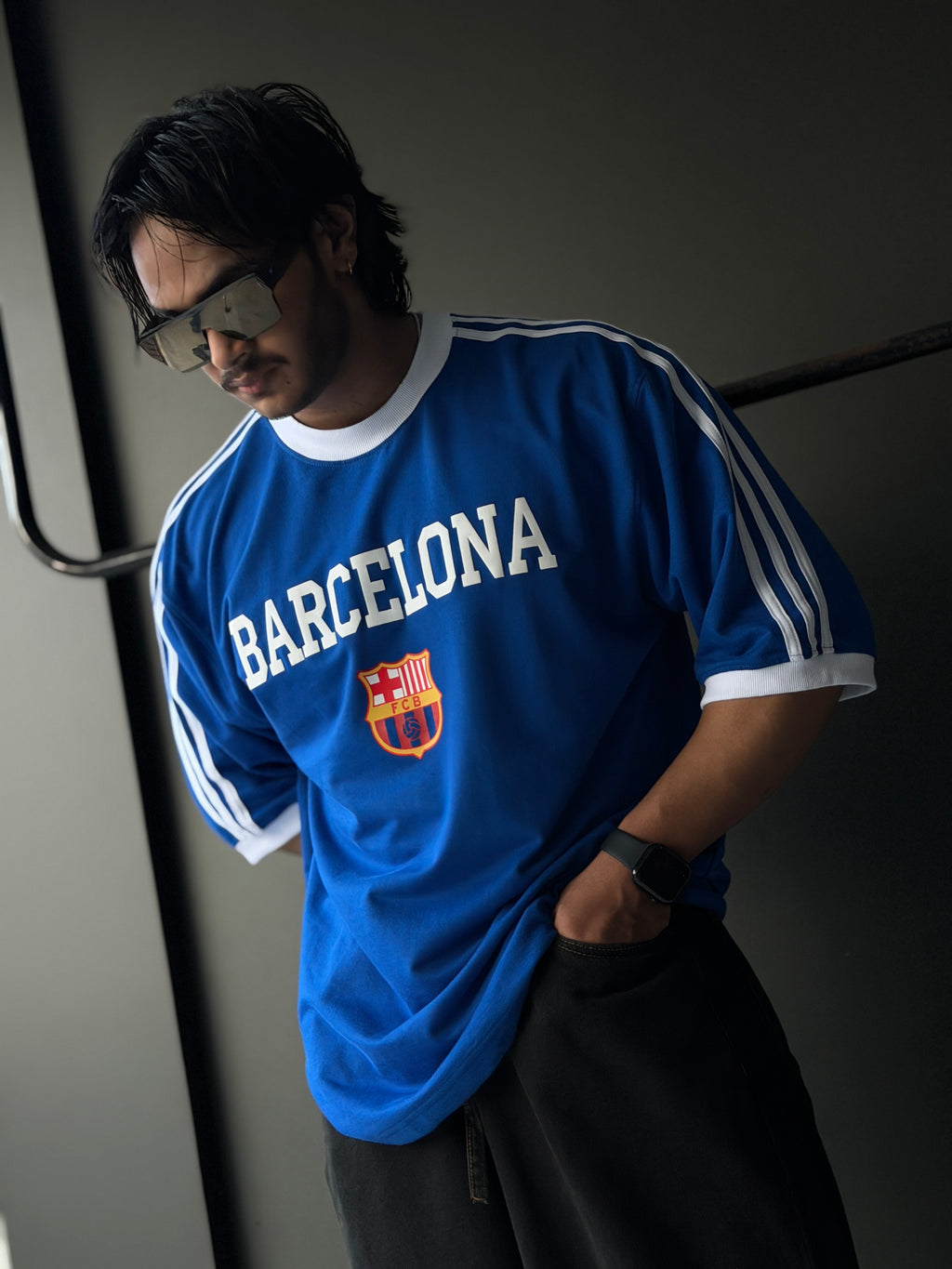 Barcelona&RealMadrid Oversized Fivesleeve Tshirt