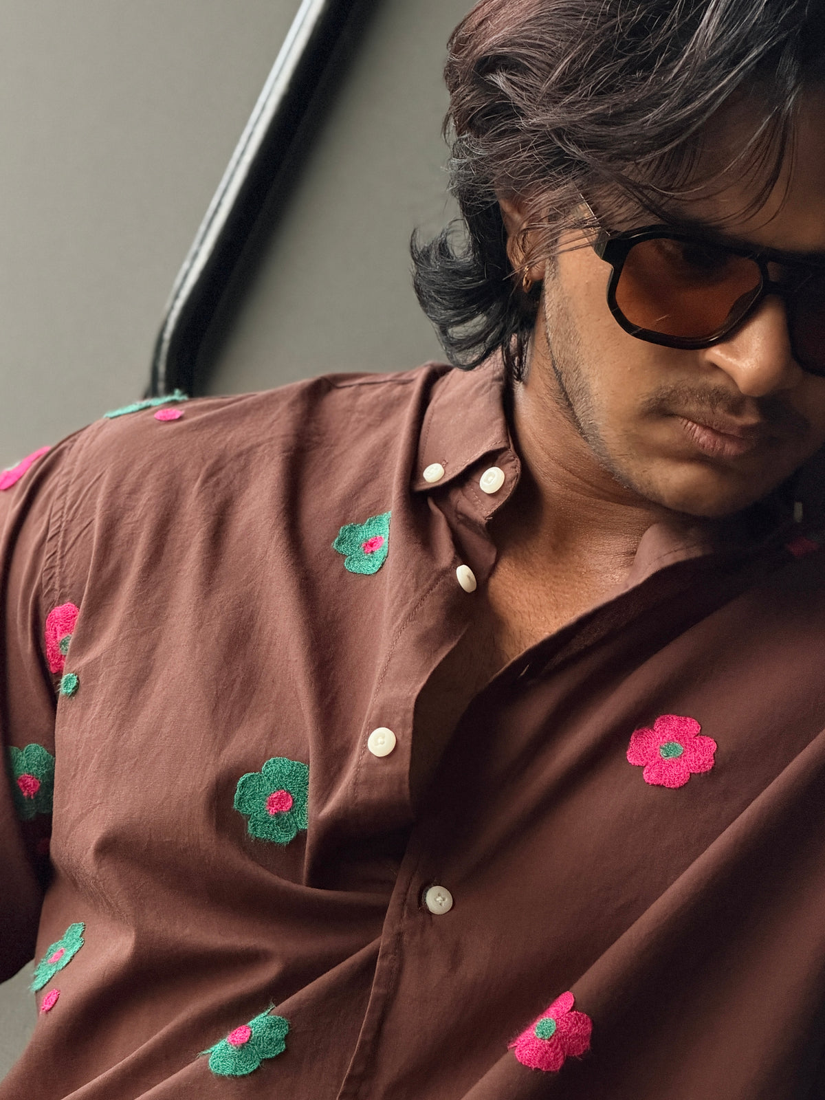 Bloom mirage Embroidery Fullsleeve Shirt