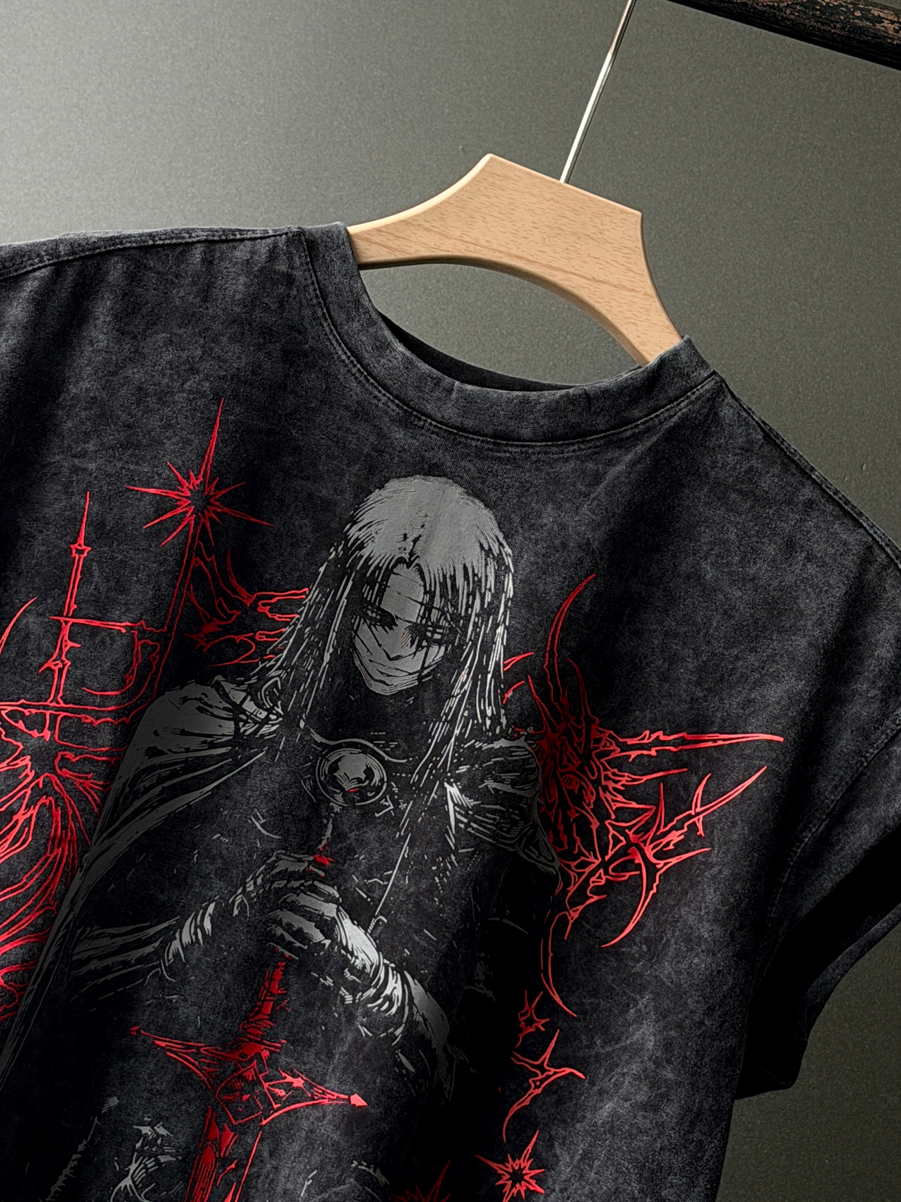 Crimson Knight Acid Wash Sleeveless Tshirt