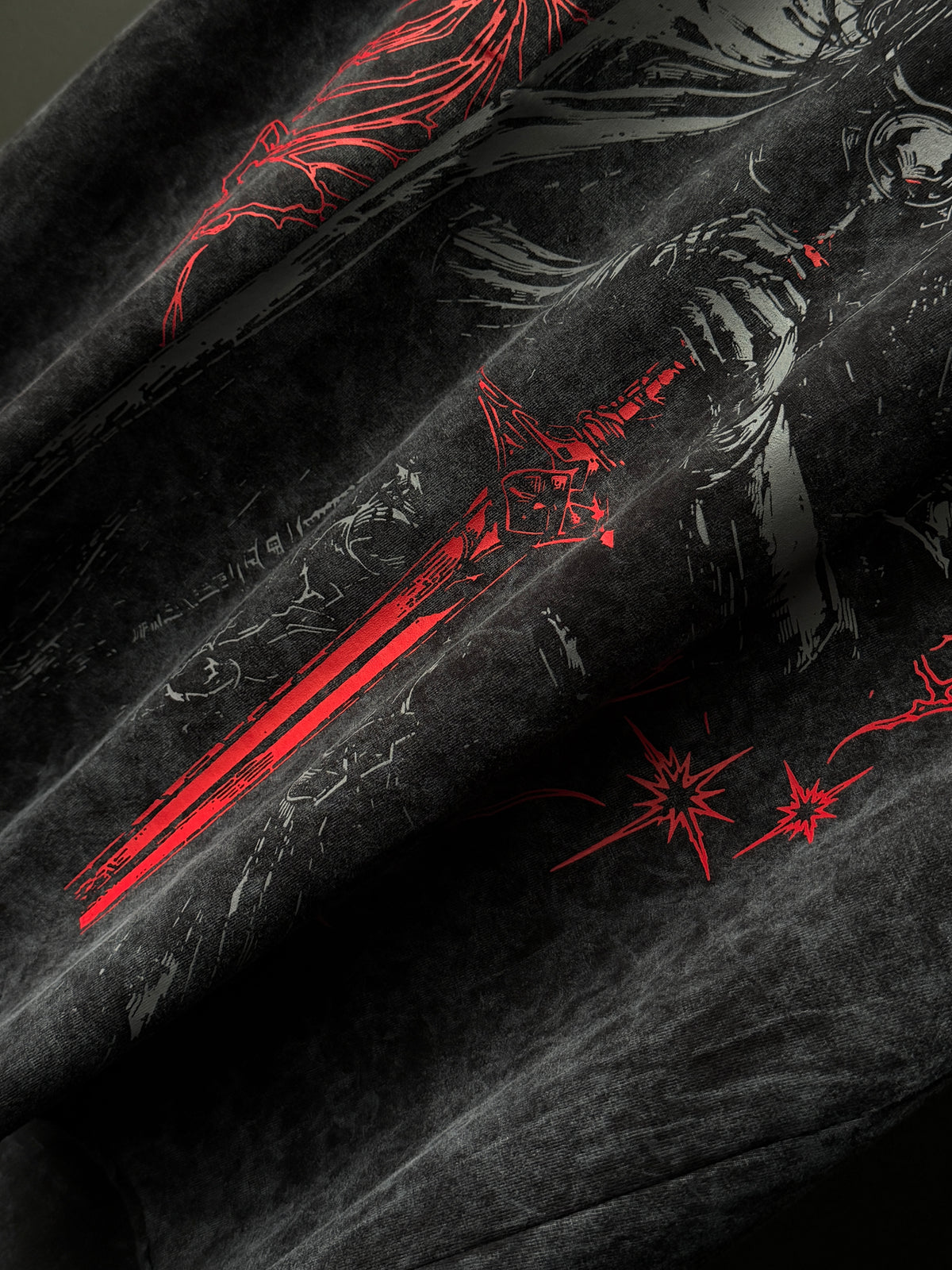 Crimson Knight Acid Wash Sleeveless Tshirt