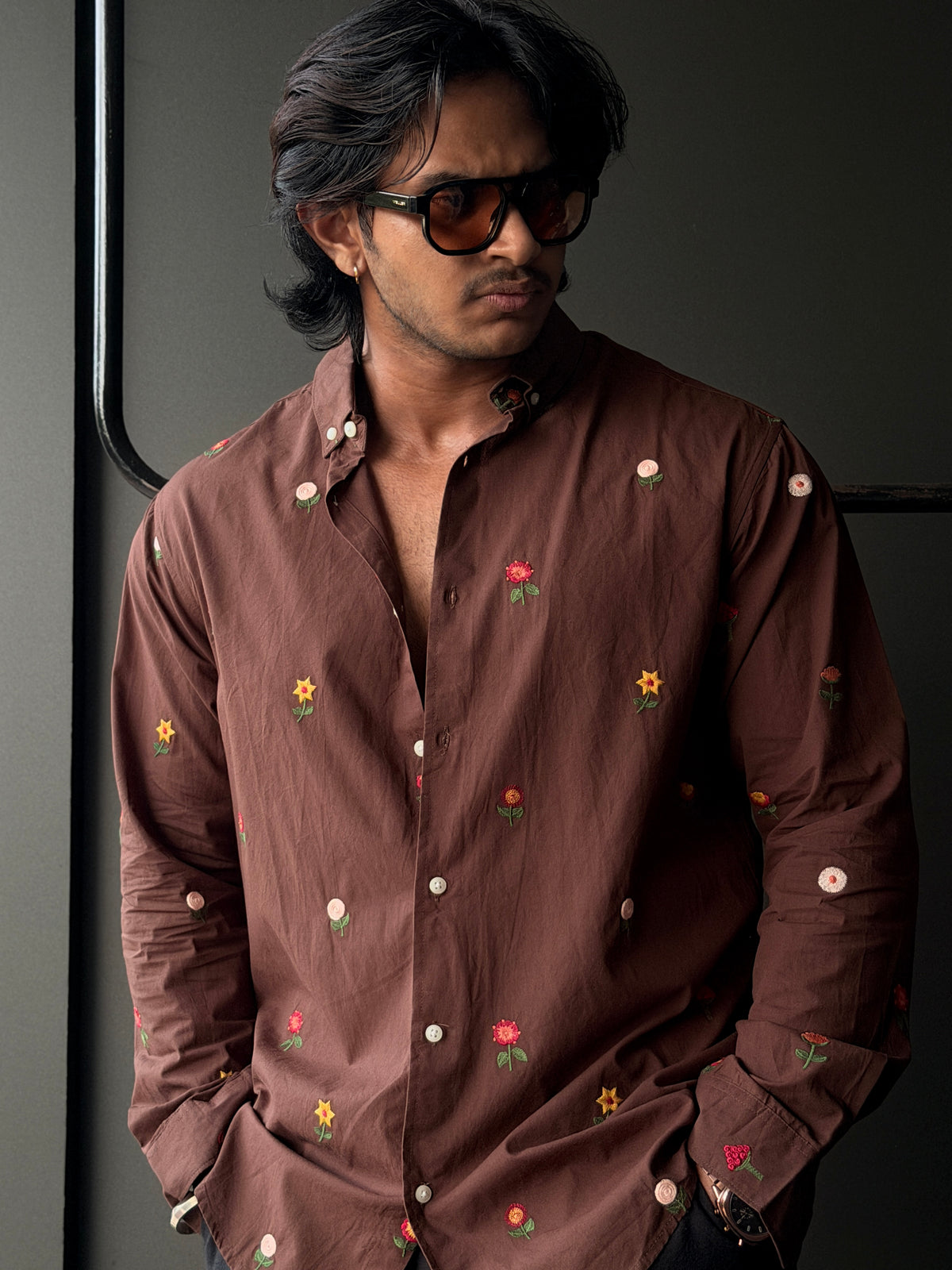 Crimsonmeadow Embroidery Fullsleeve Shirt