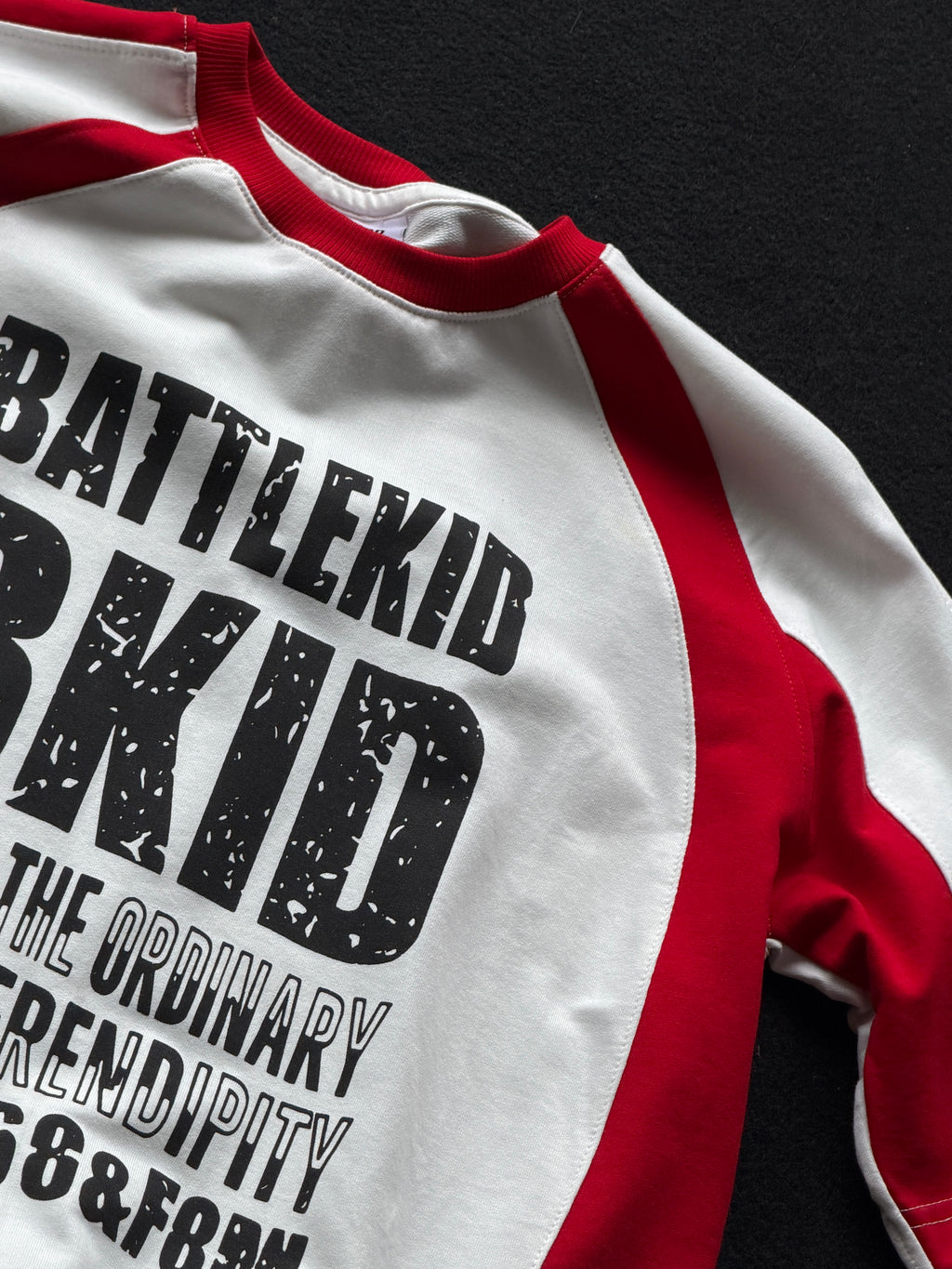 Error Cutpanel RedWhite Fivesleeve Tshirt