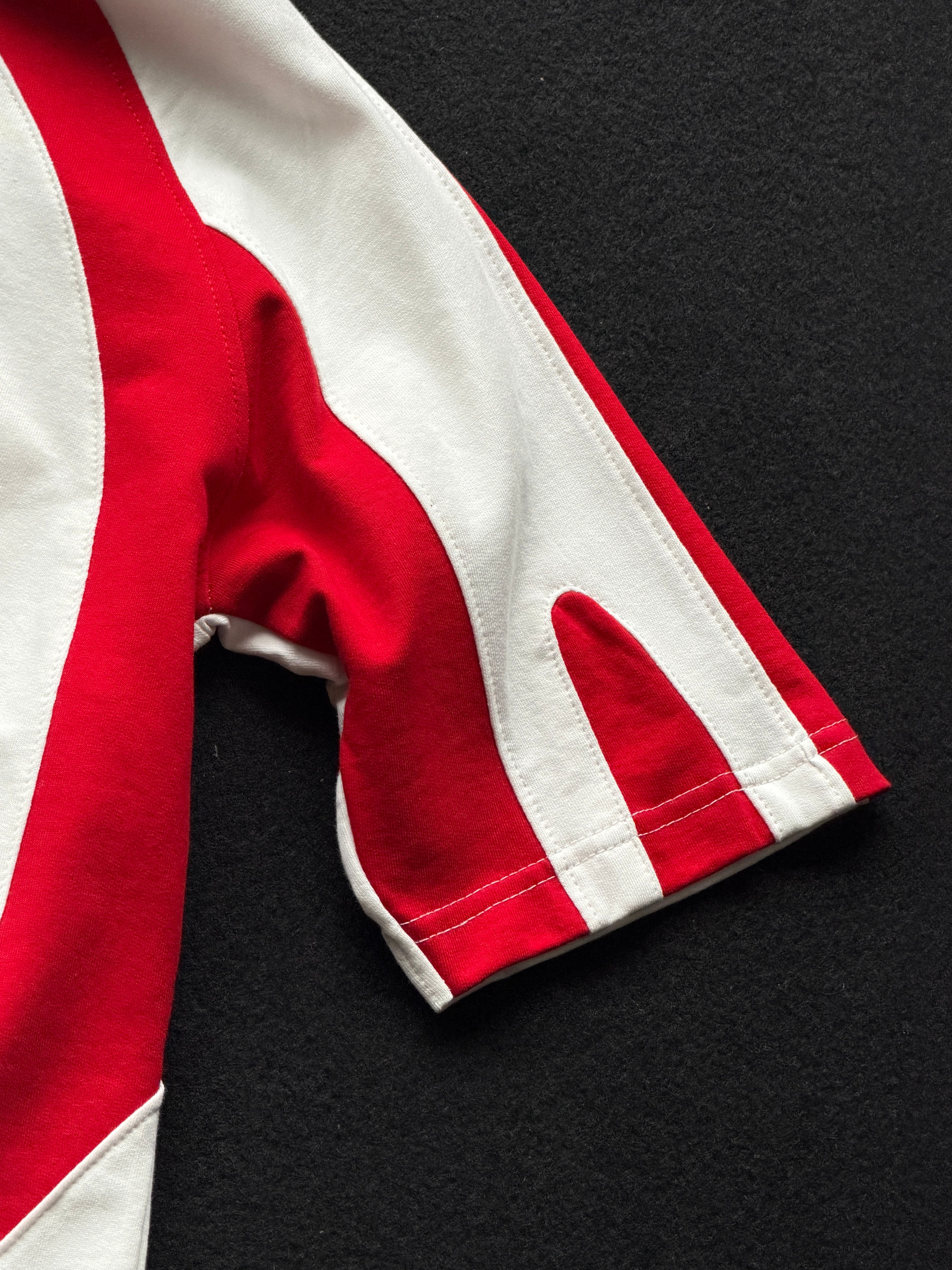 Error Cutpanel RedWhite Fivesleeve Tshirt