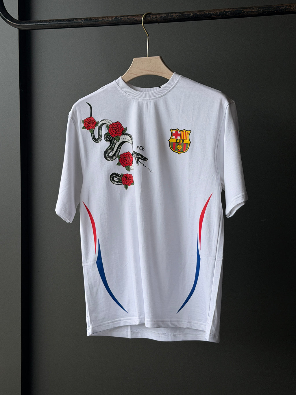 FCB Rose Design Fivesleeve Tshirt