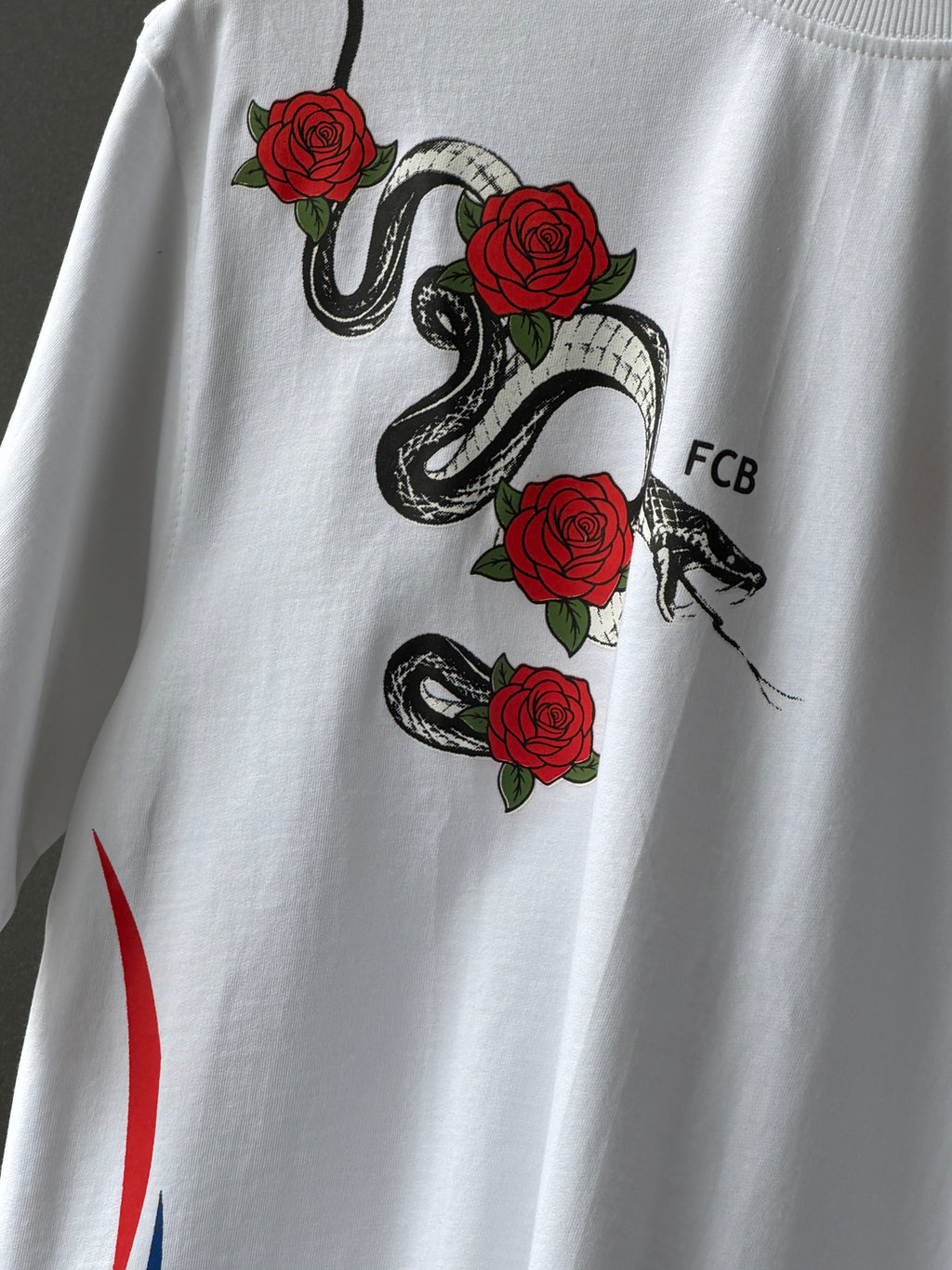 FCB Rose Design Fivesleeve Tshirt