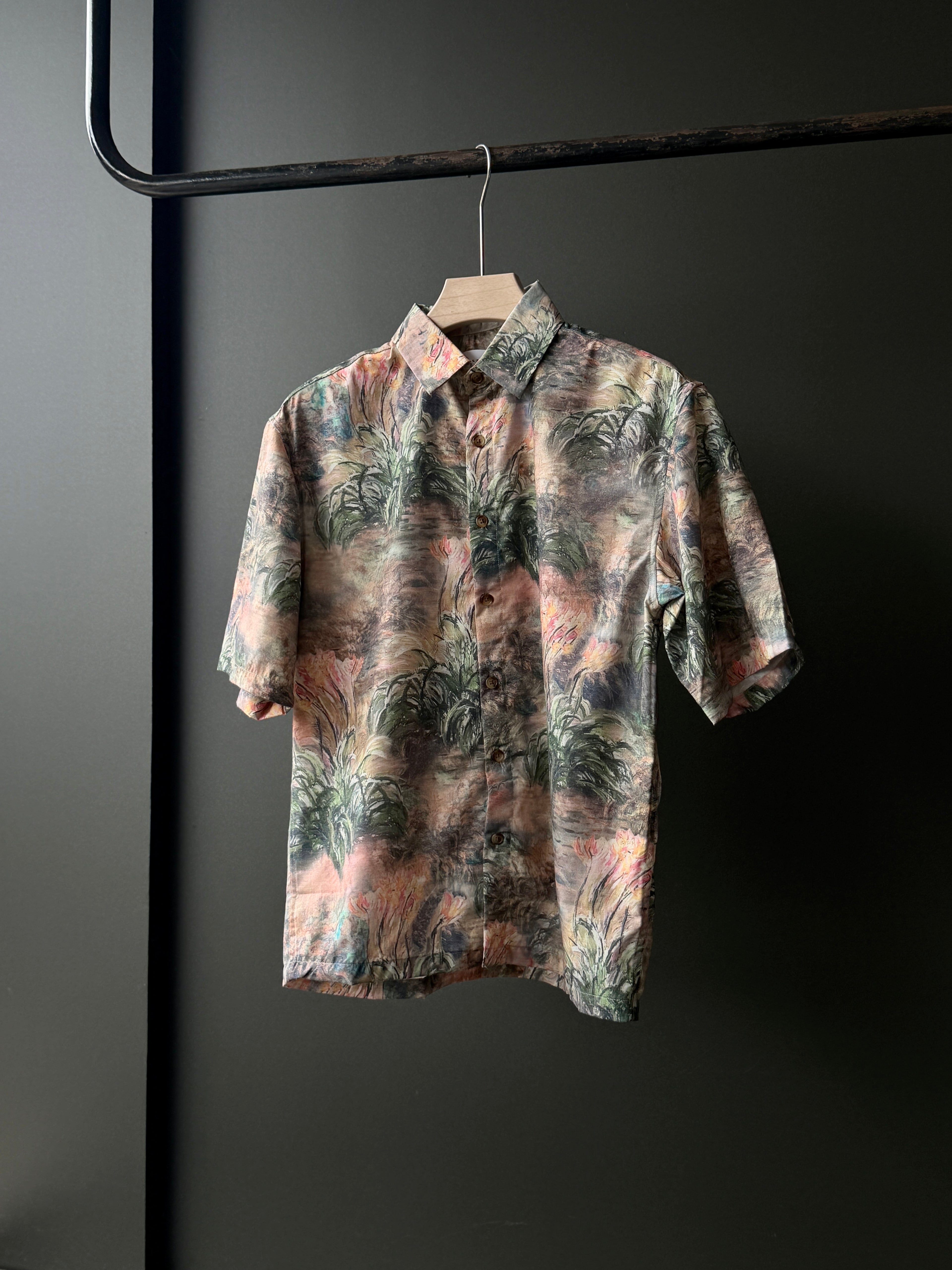 Floralprinted Relaxedfit Resort Fivesleeve Shirt