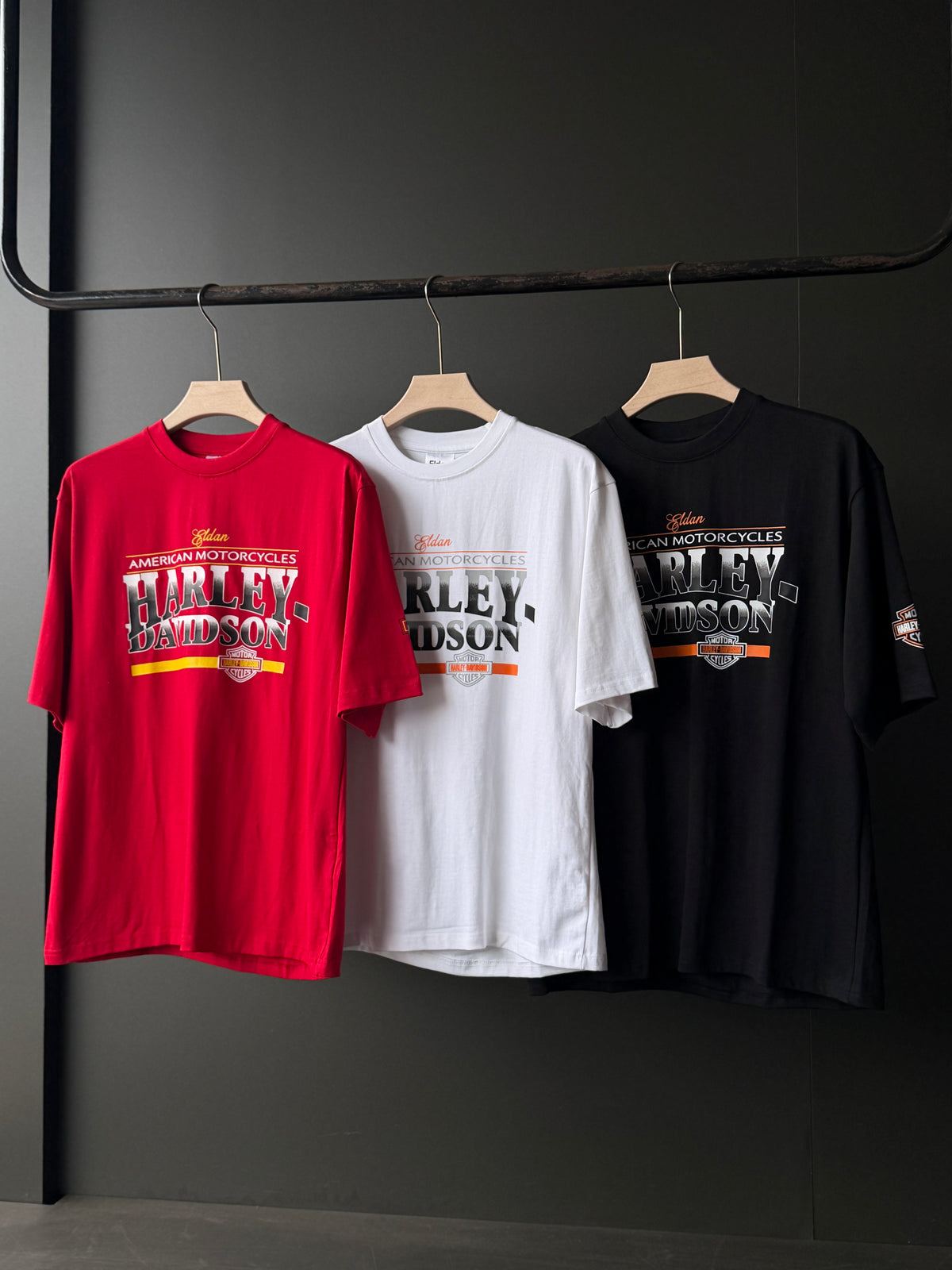 Harley Davidson Front Print Fivesleeve Tshirt