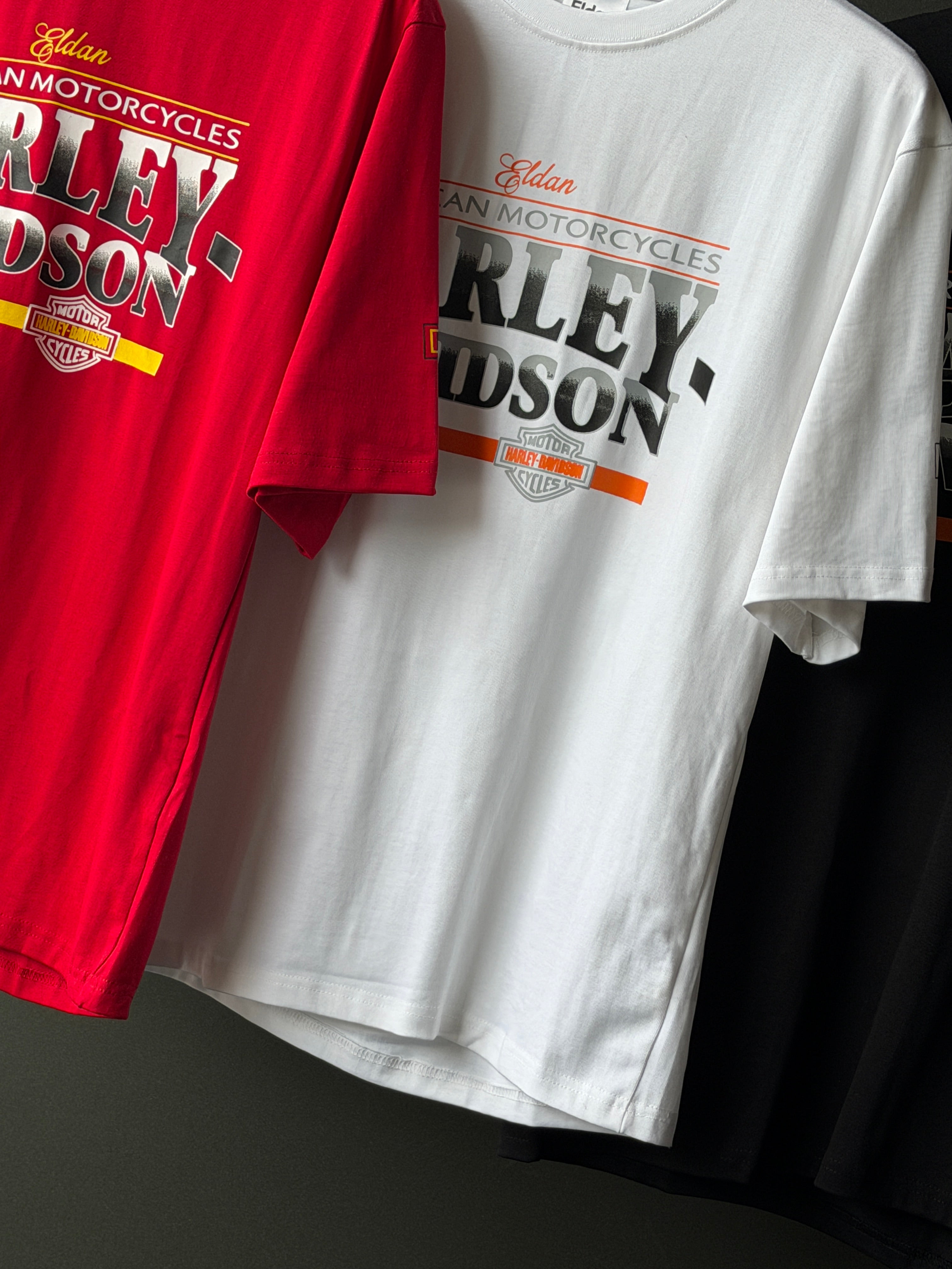 Harley Davidson Front Print Fivesleeve Tshirt