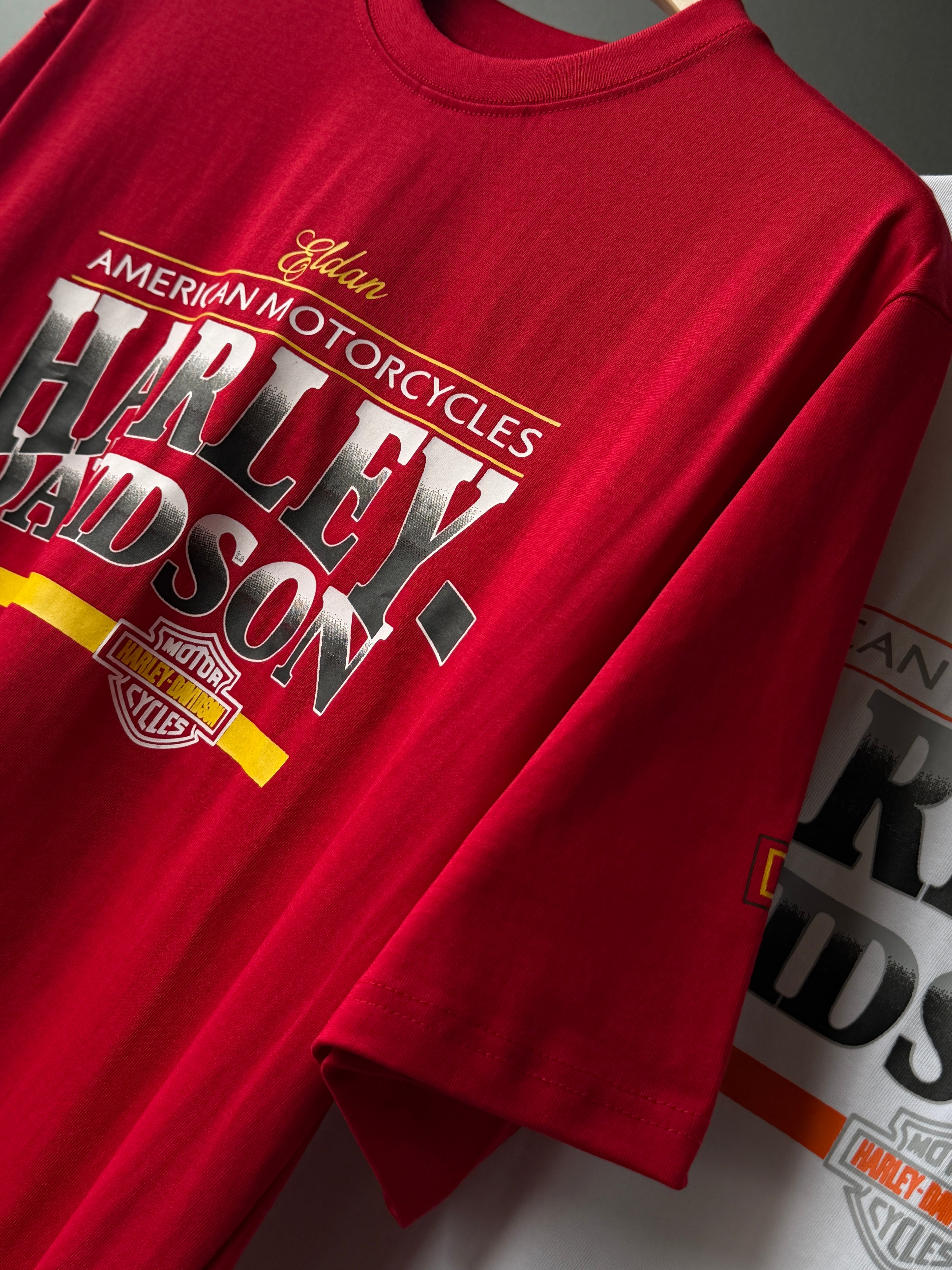 Harley Davidson Front Print Fivesleeve Tshirt