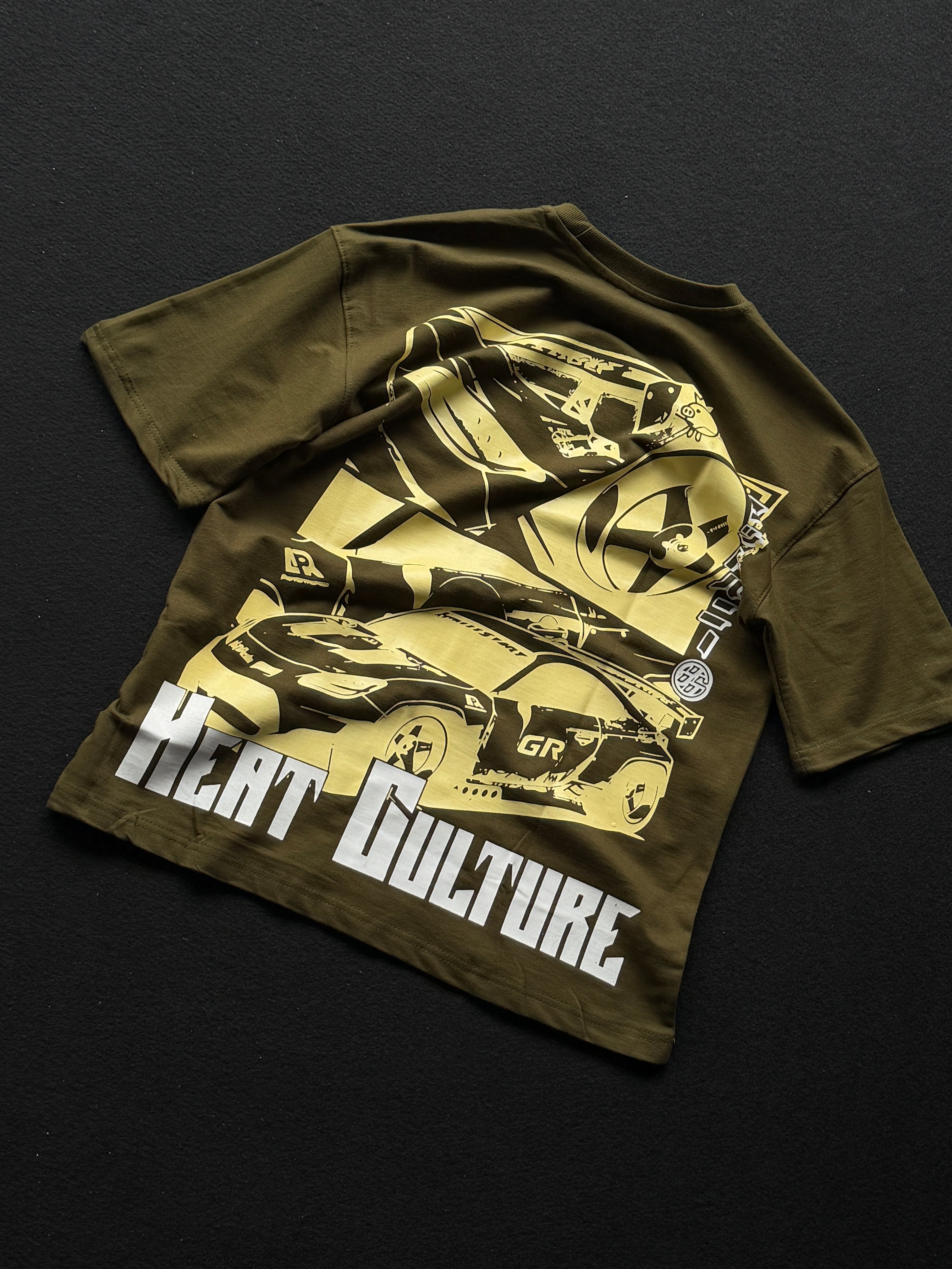 Heatculter Car Backprint Fivesleeve Tshirt