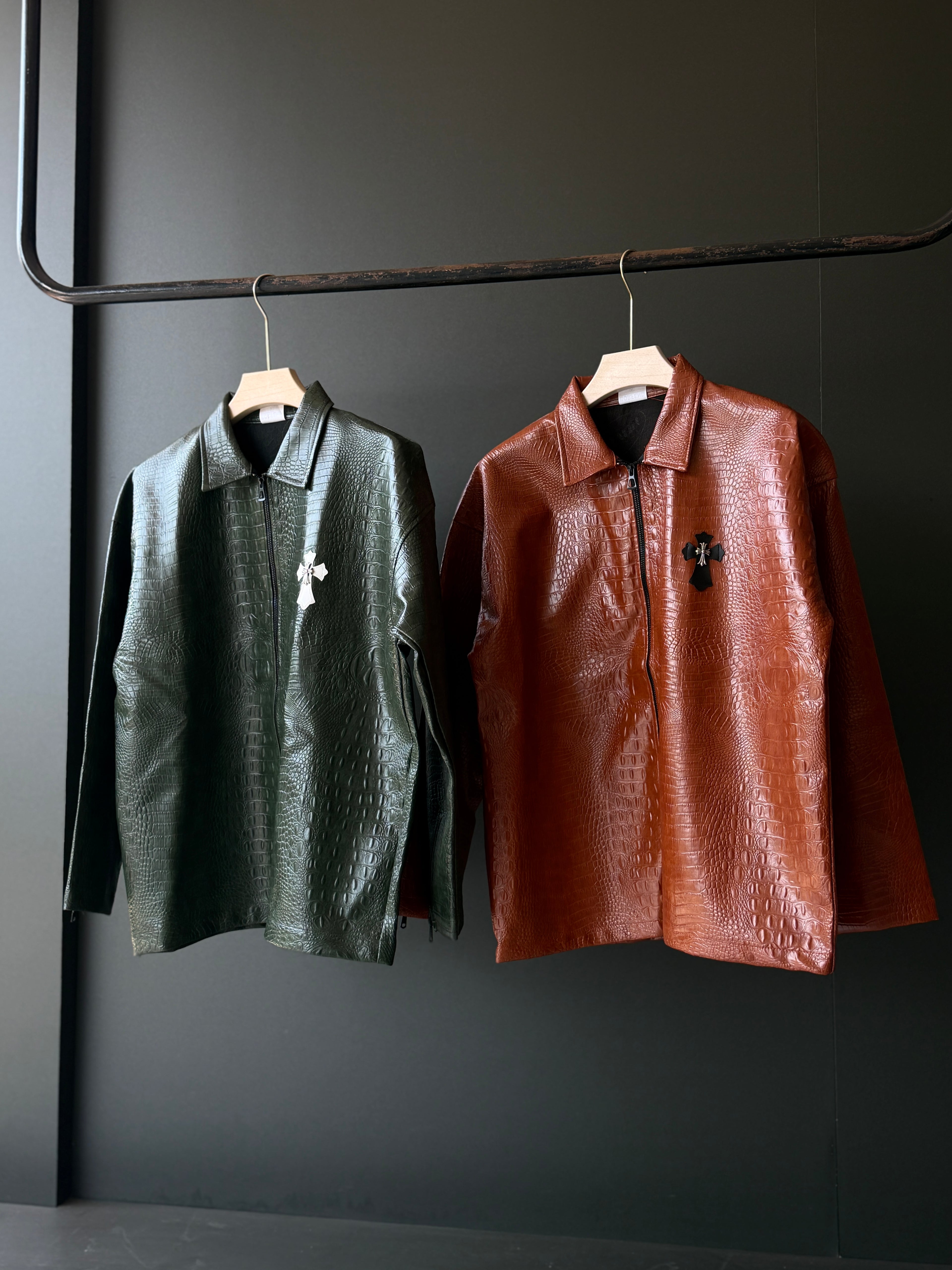 Imported Cross Lether Jacket