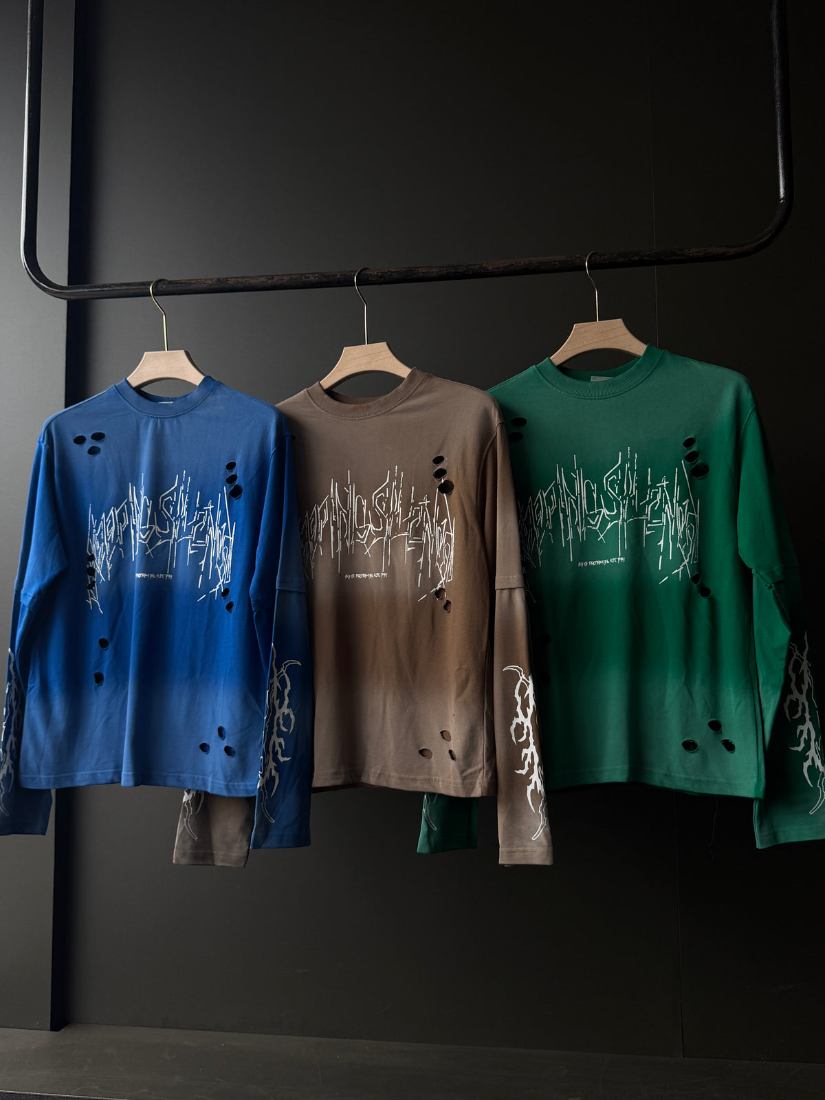 JML Acid Wash Scratchprint Fullsleeve Tshirt