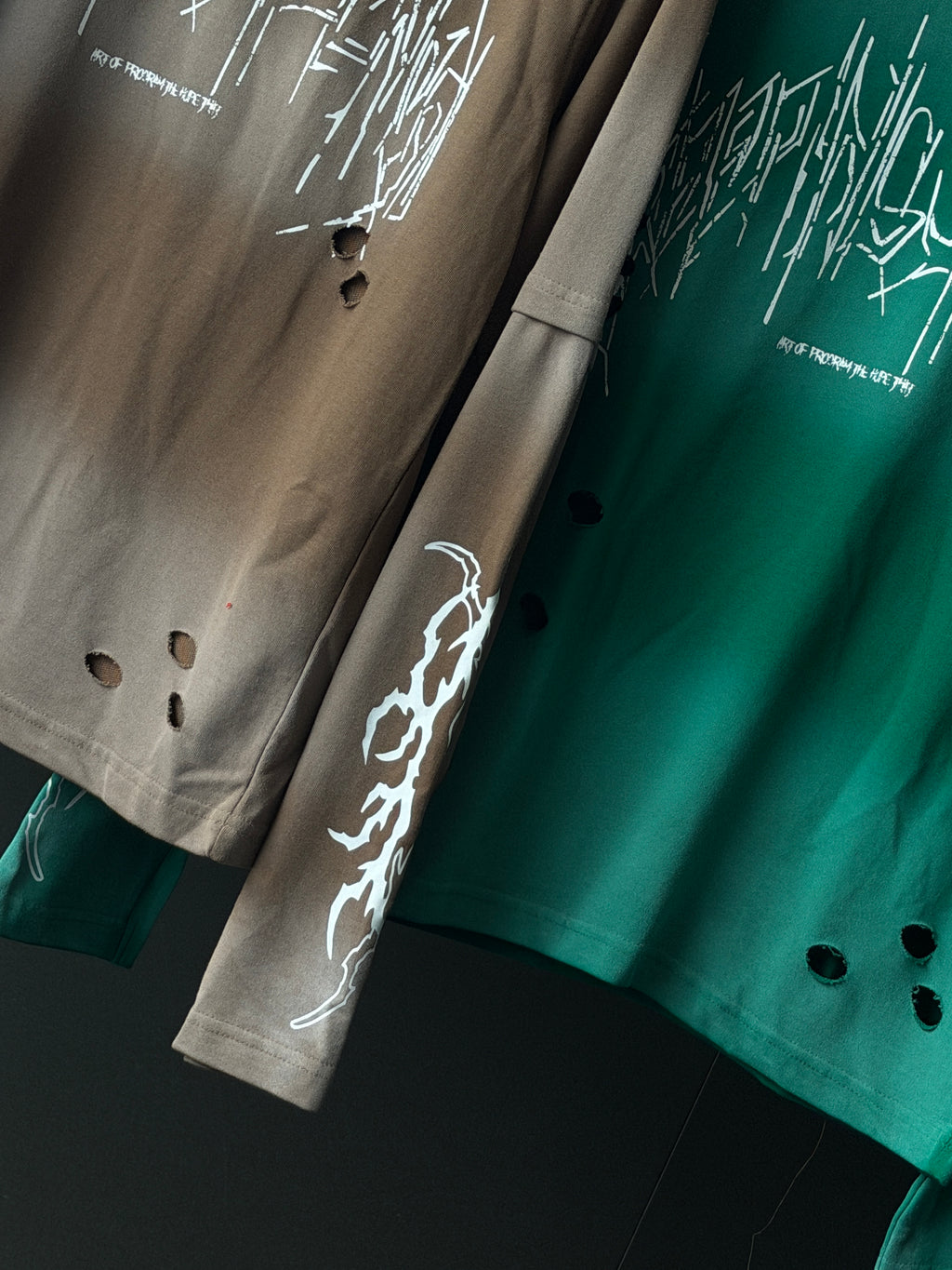 JML Acid Wash Scratchprint Fullsleeve Tshirt