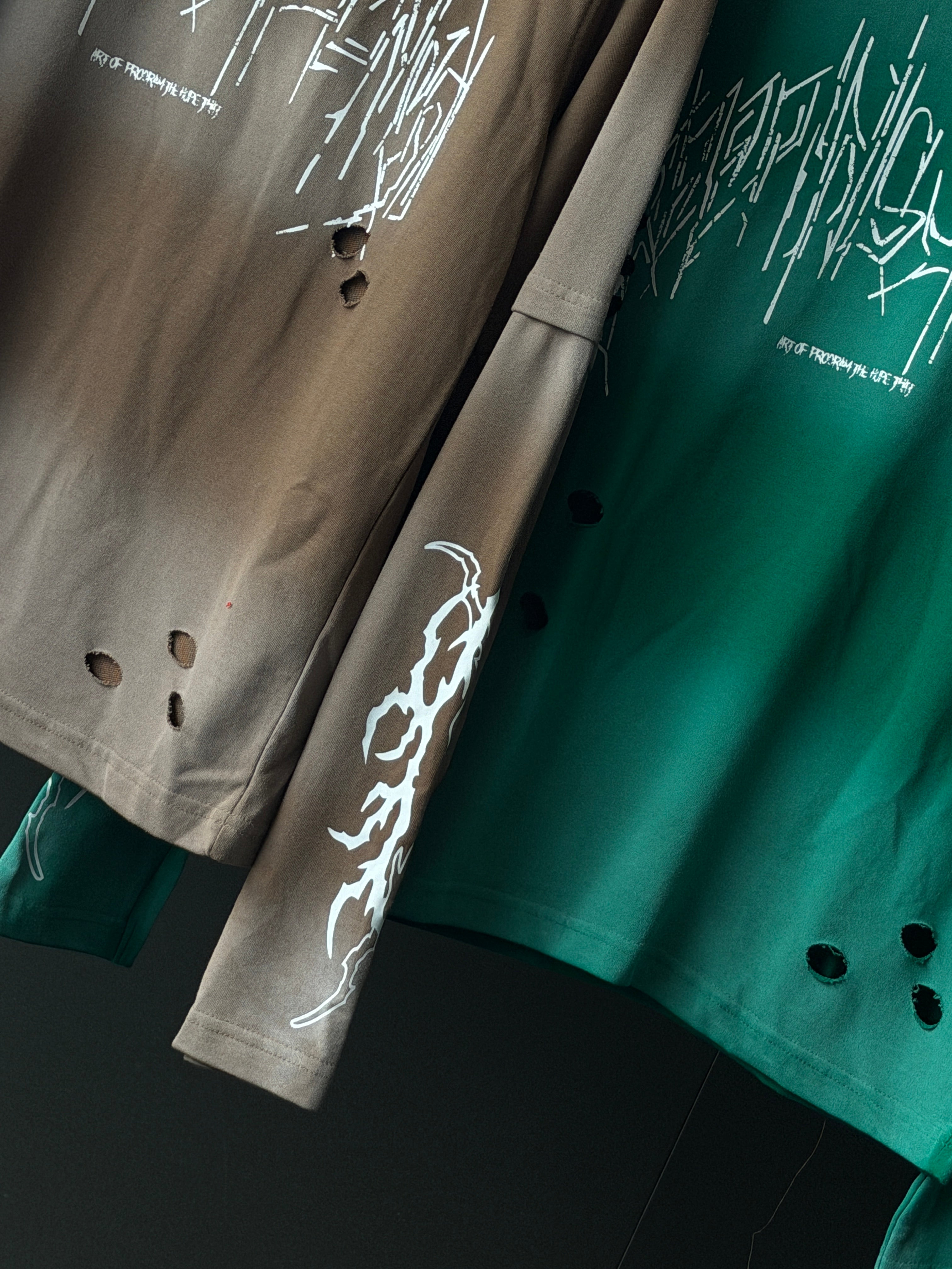 JML Acid Wash Scratchprint Fullsleeve Tshirt