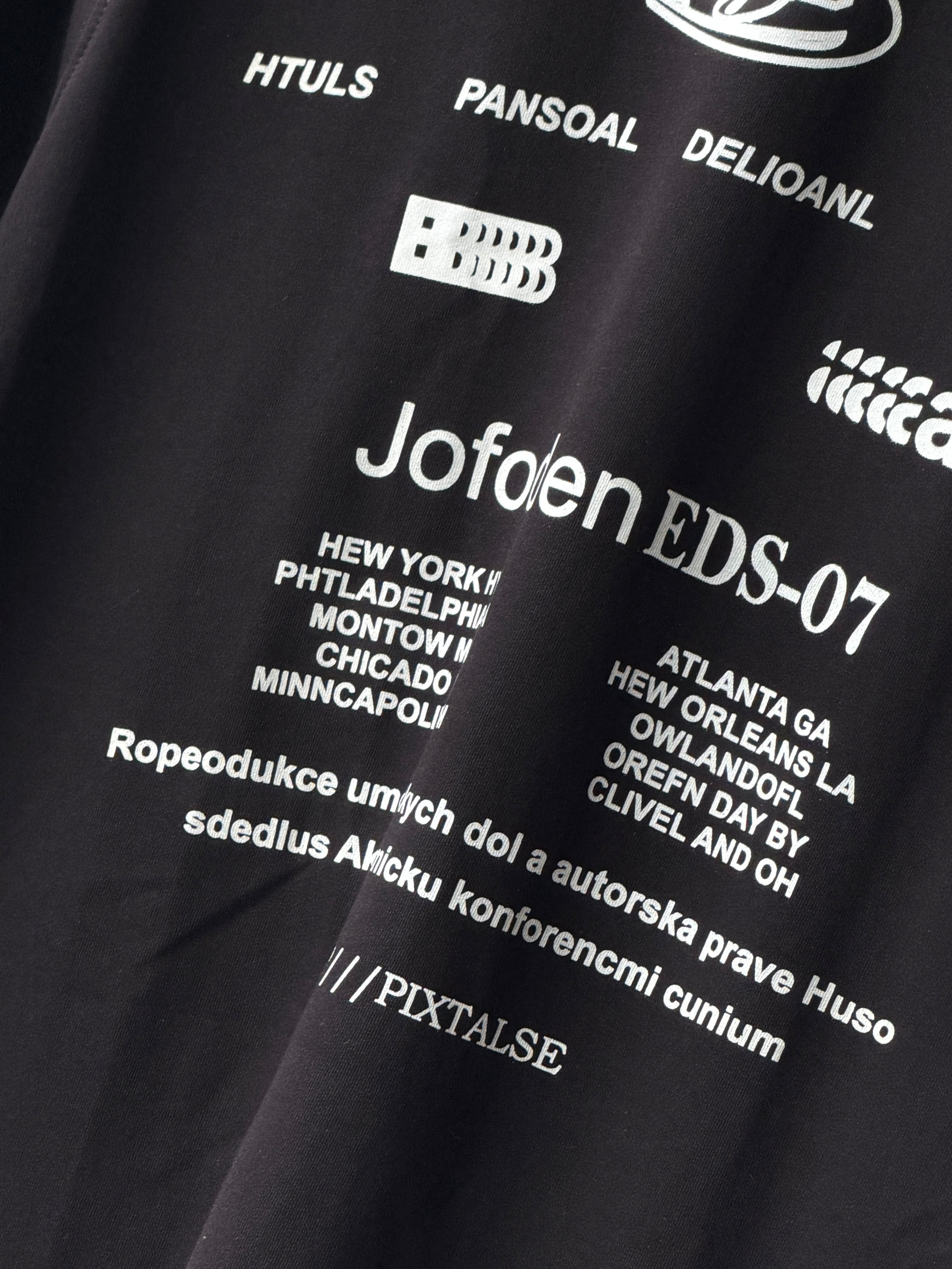 Jofoden EDS07 Front Print Acid Wash Fivesleeve Tshirt