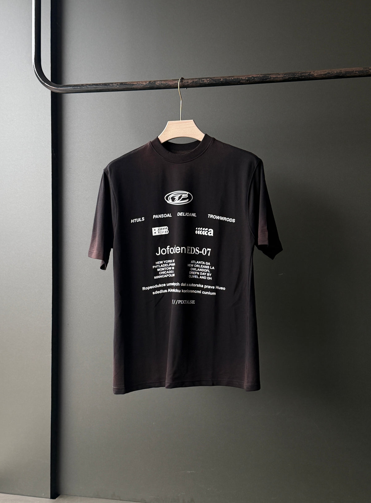 Jofoden EDS07 Front Print Acid Wash Fivesleeve Tshirt