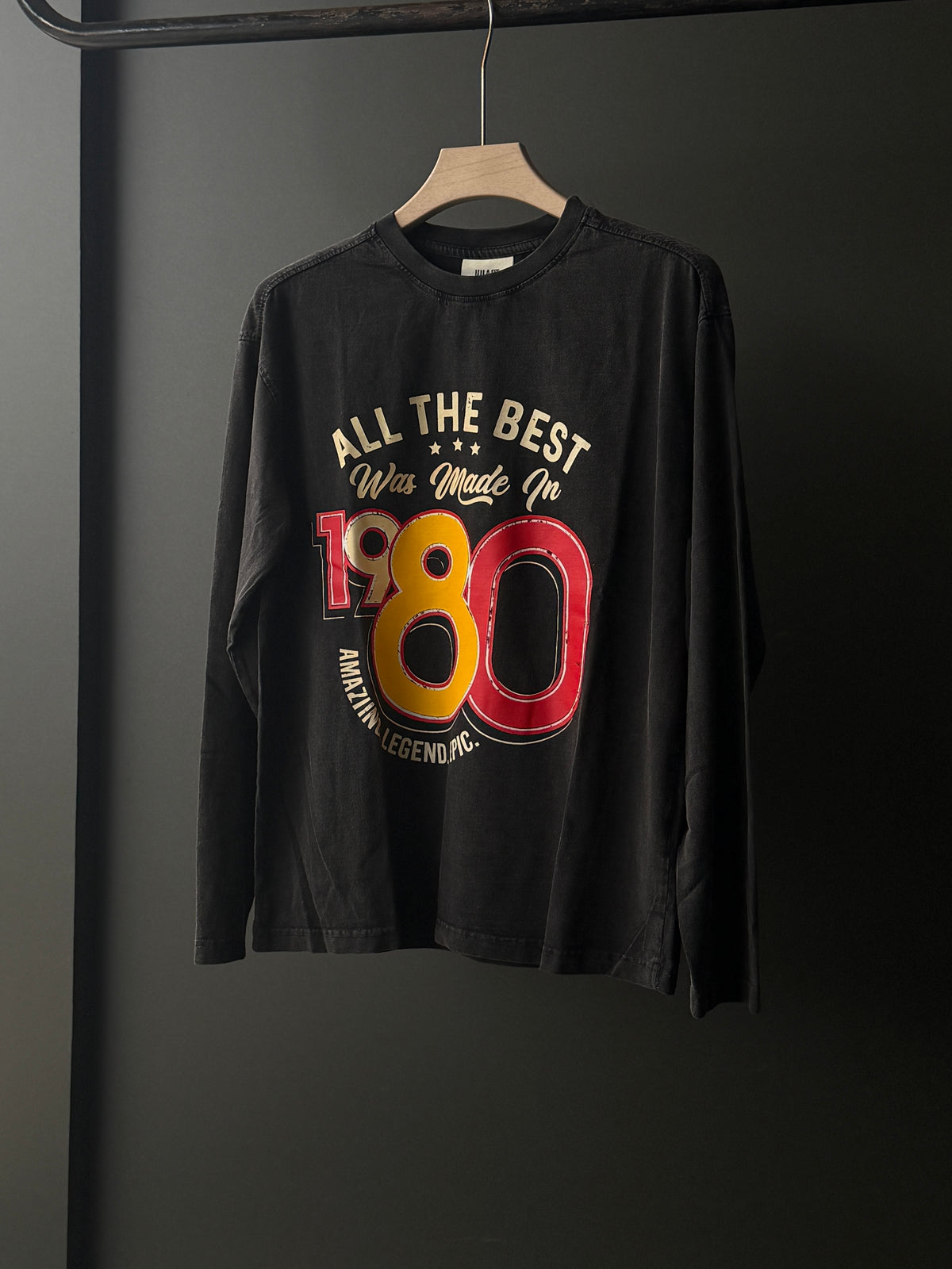 Khart 1980 FrontPrint Acid Wash Fullsleeve Tshirt