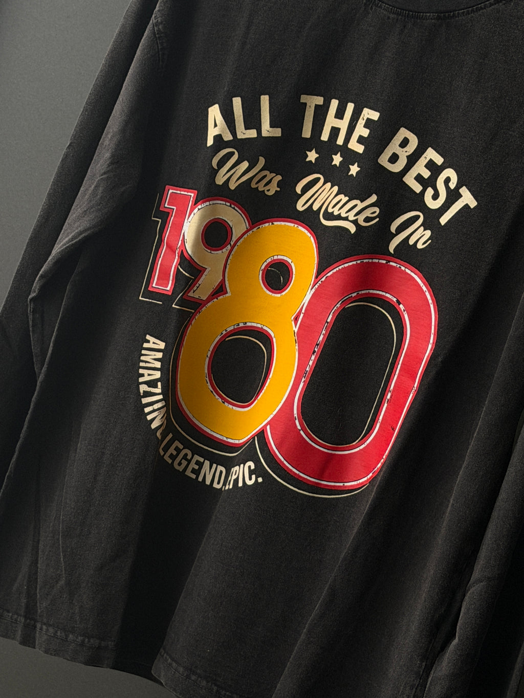 Khart 1980 FrontPrint Acid Wash Fullsleeve Tshirt