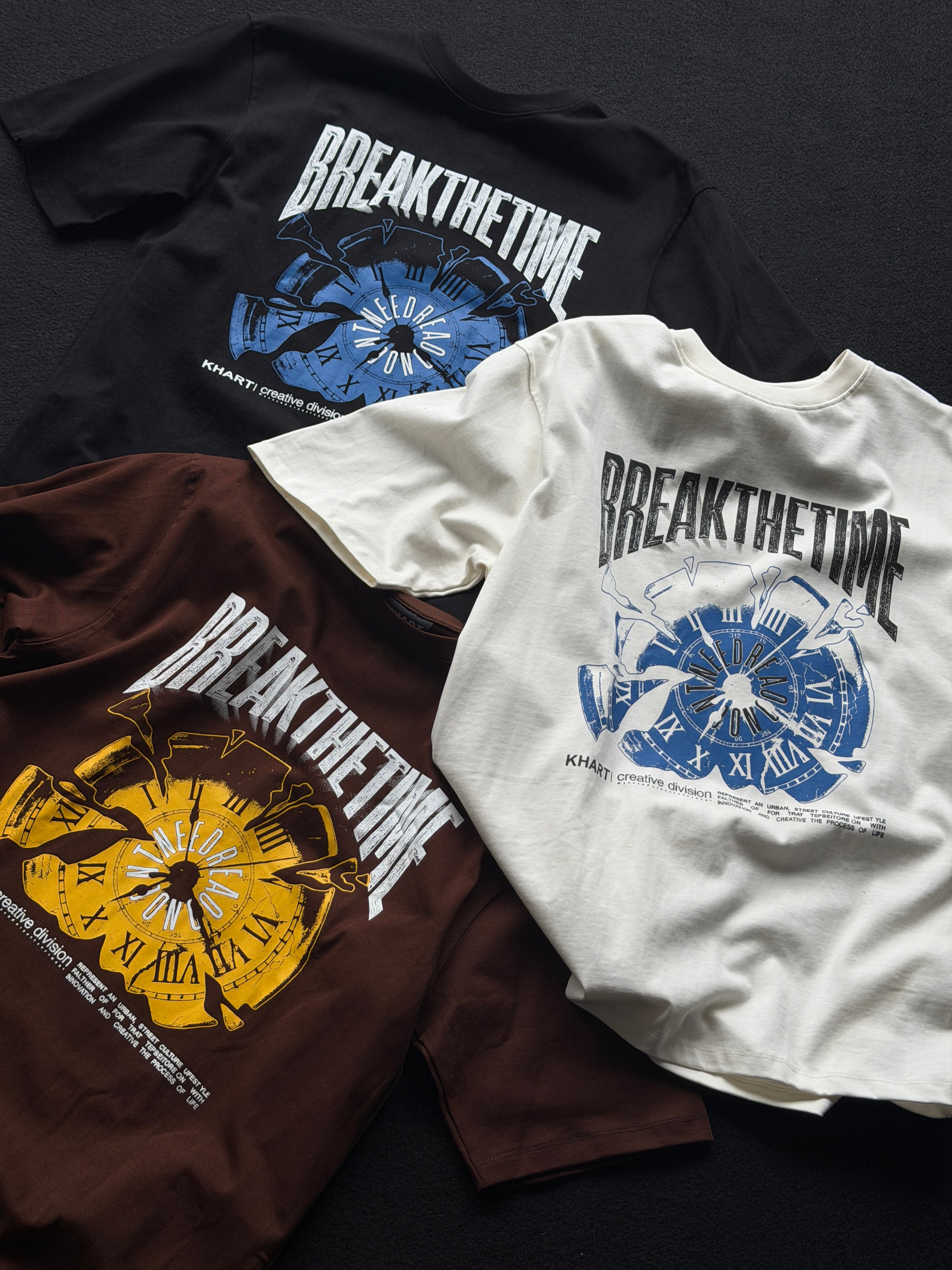 Khart Break The Time Frontprint Fivesleeve Tshirt
