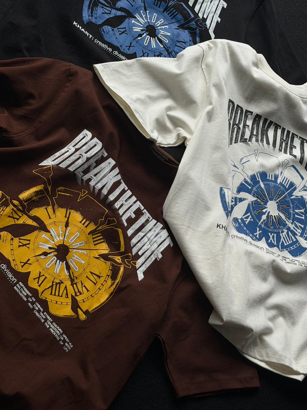 Khart Break The Time Frontprint Fivesleeve Tshirt