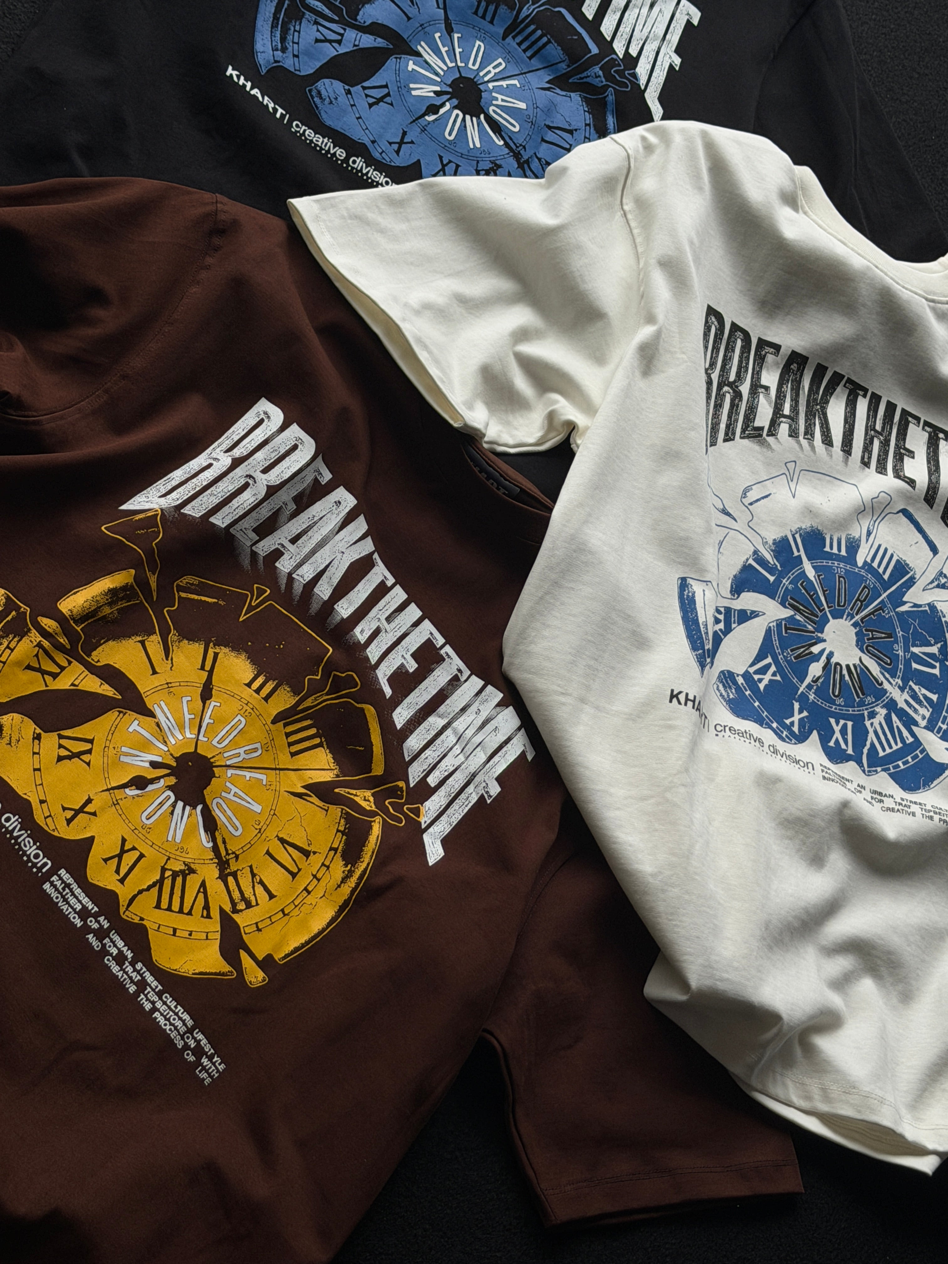 Khart Break The Time Frontprint Fivesleeve Tshirt