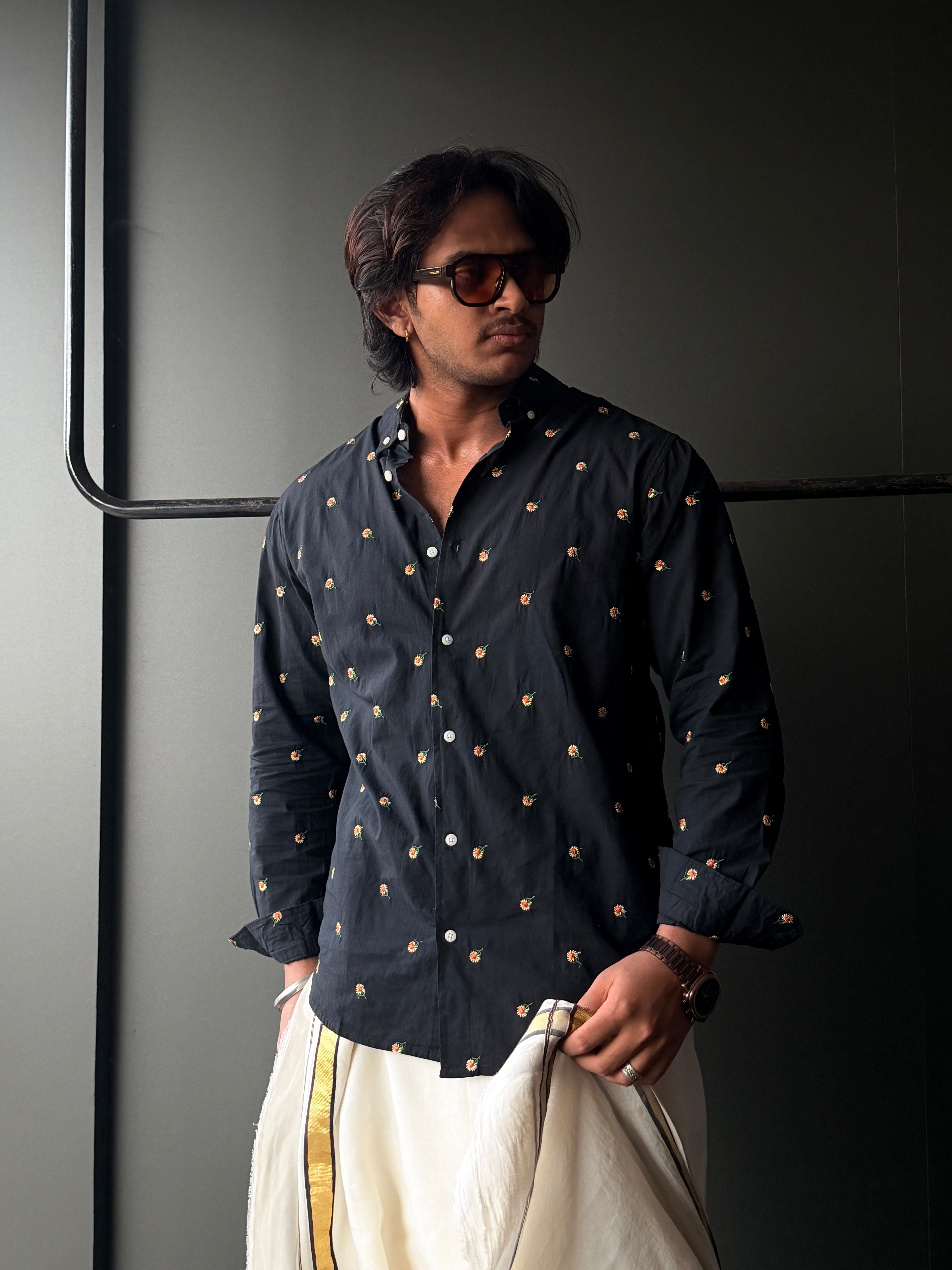 Midnightdaisies Embroidery Fullsleeve Shirt