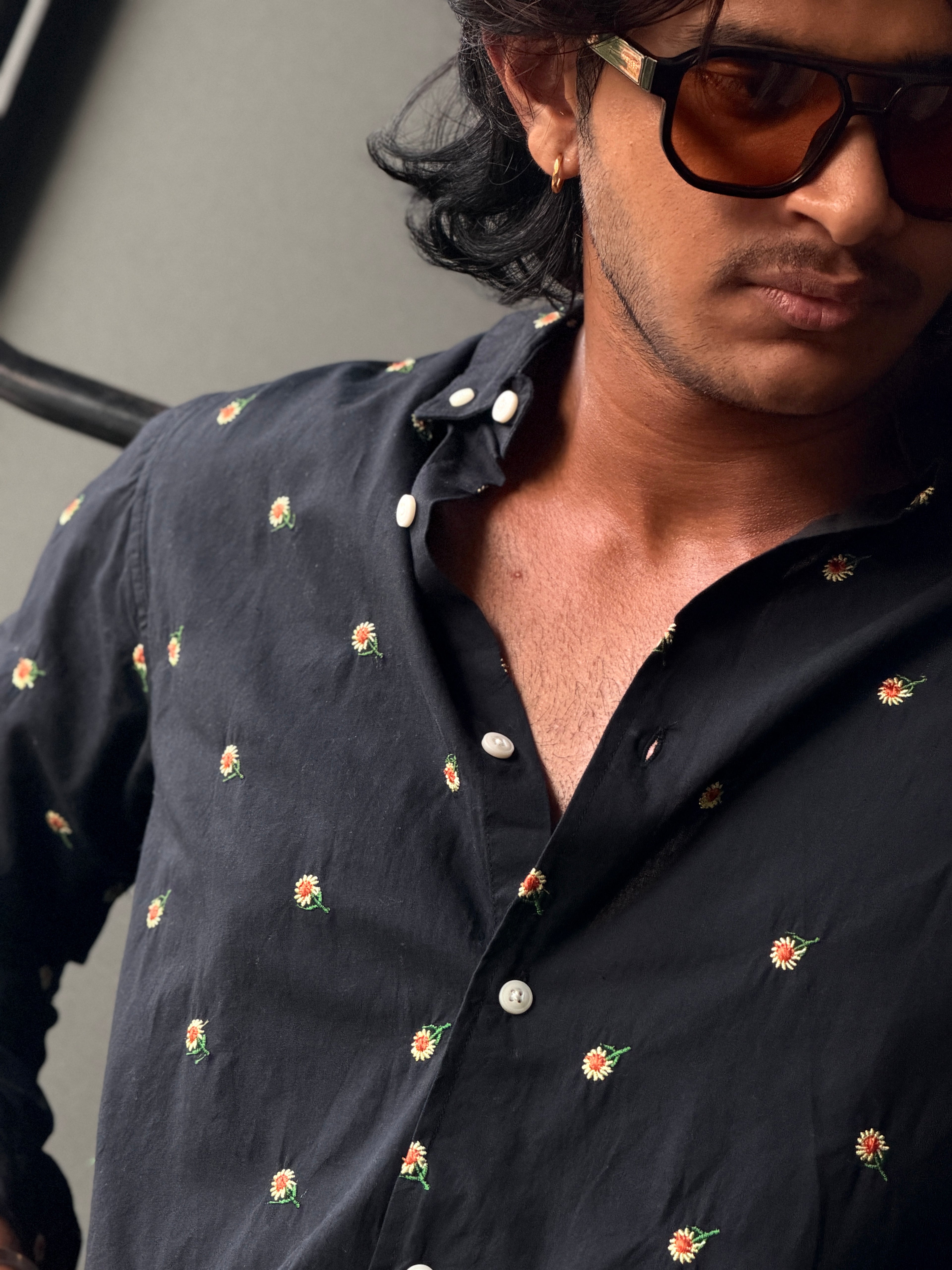 Midnightdaisies Embroidery Fullsleeve Shirt