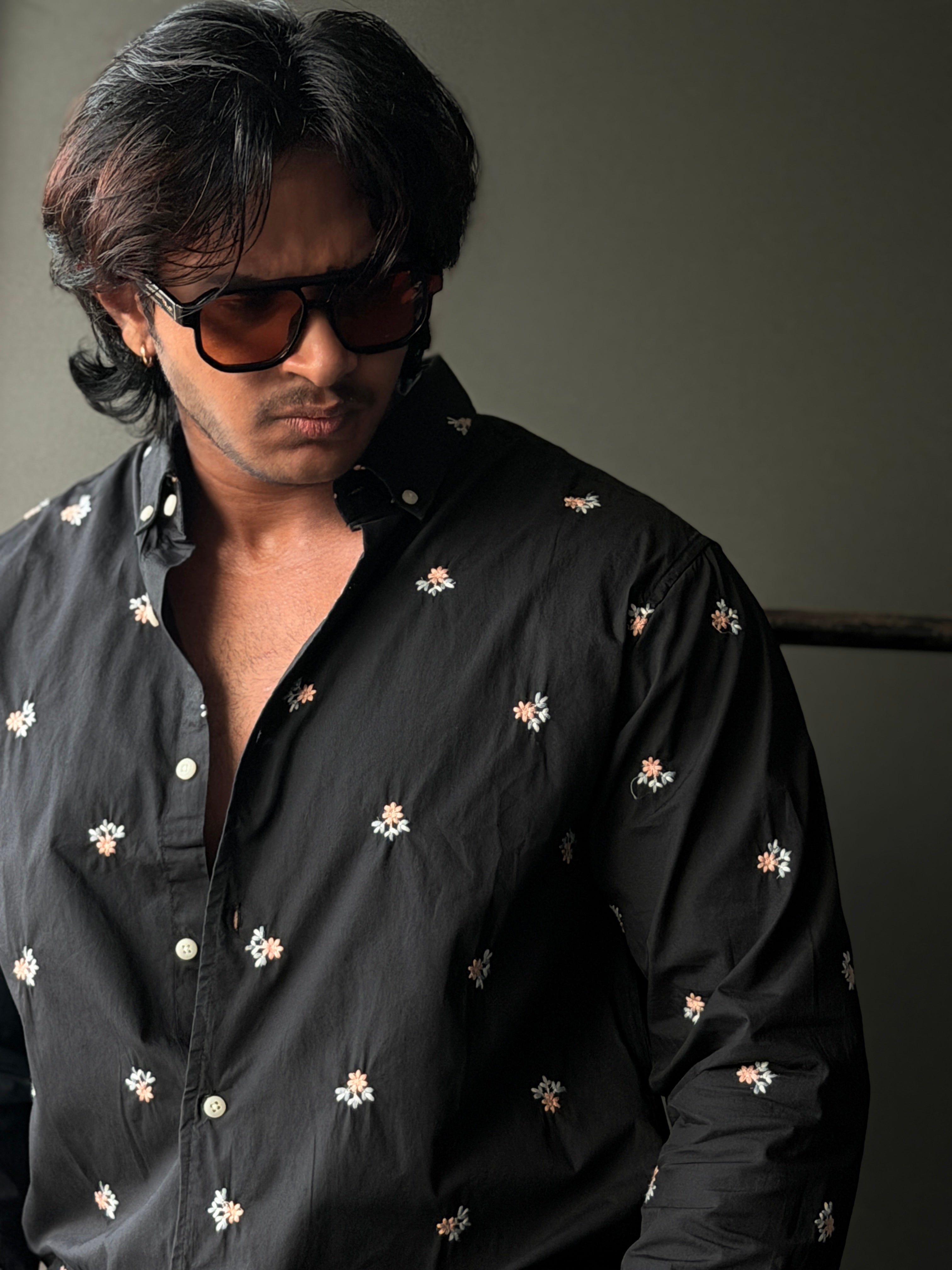Noirpetals Embroidery Fullsleeve Shirt