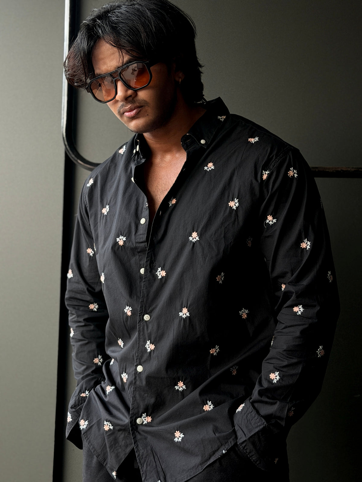 Noirpetals Embroidery Fullsleeve Shirt
