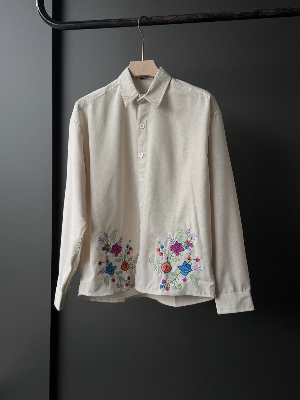 Pastelbloom Embroidary Fullsleeve Shirt