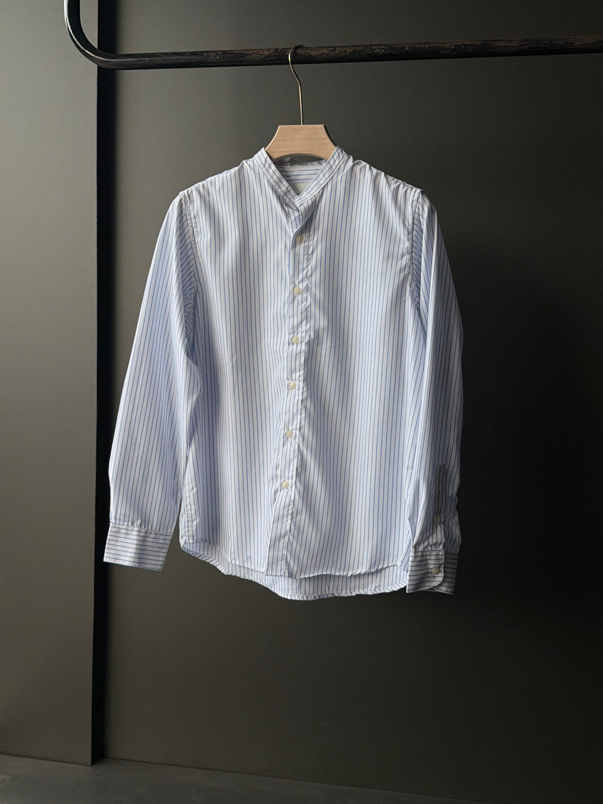 Pearlestatestripe Chineseneck Fullsleeve Shirt